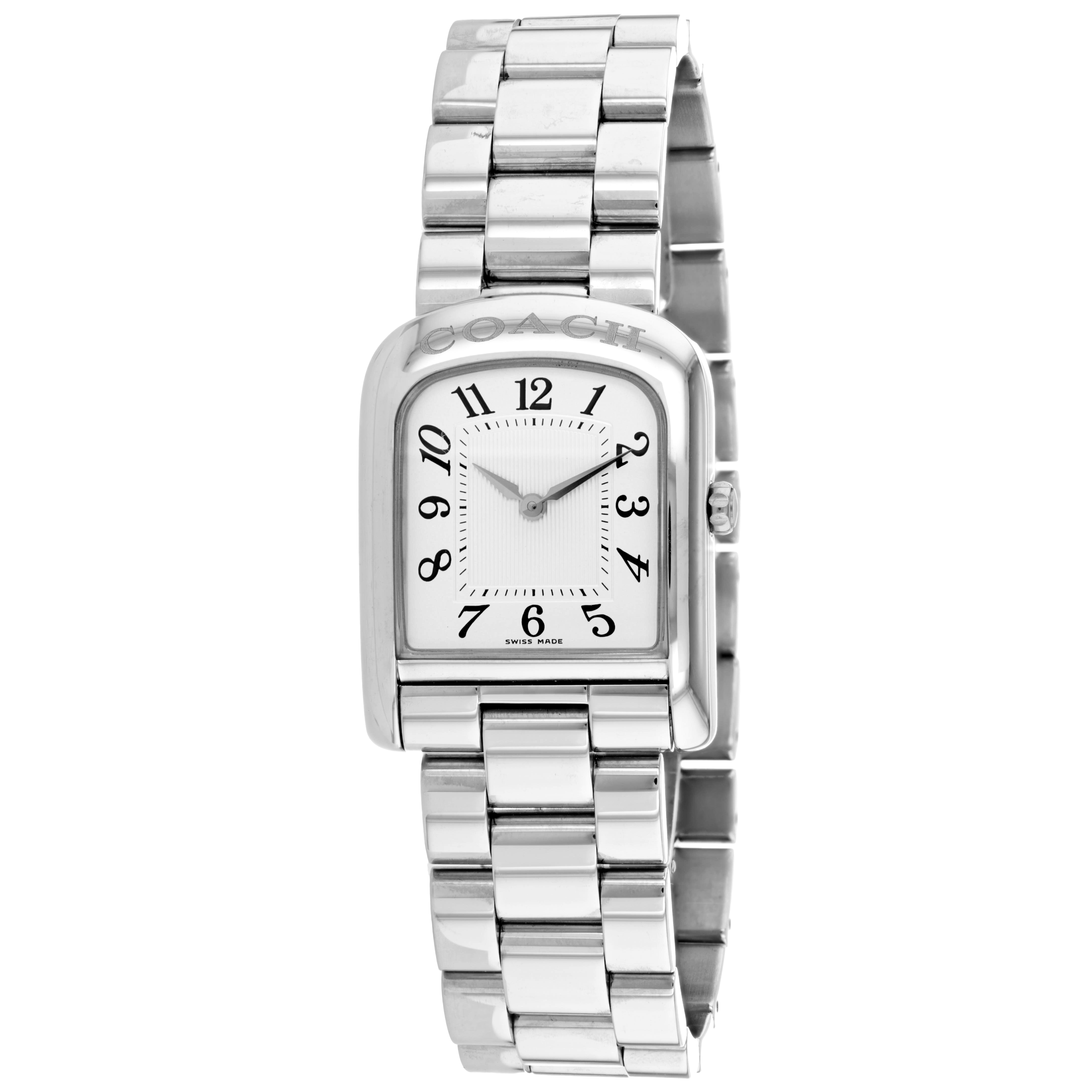 Coach Women\'s Silver Watch with White Dial Coach Stainless Steel Mesh Silver White Dial Women main image 3