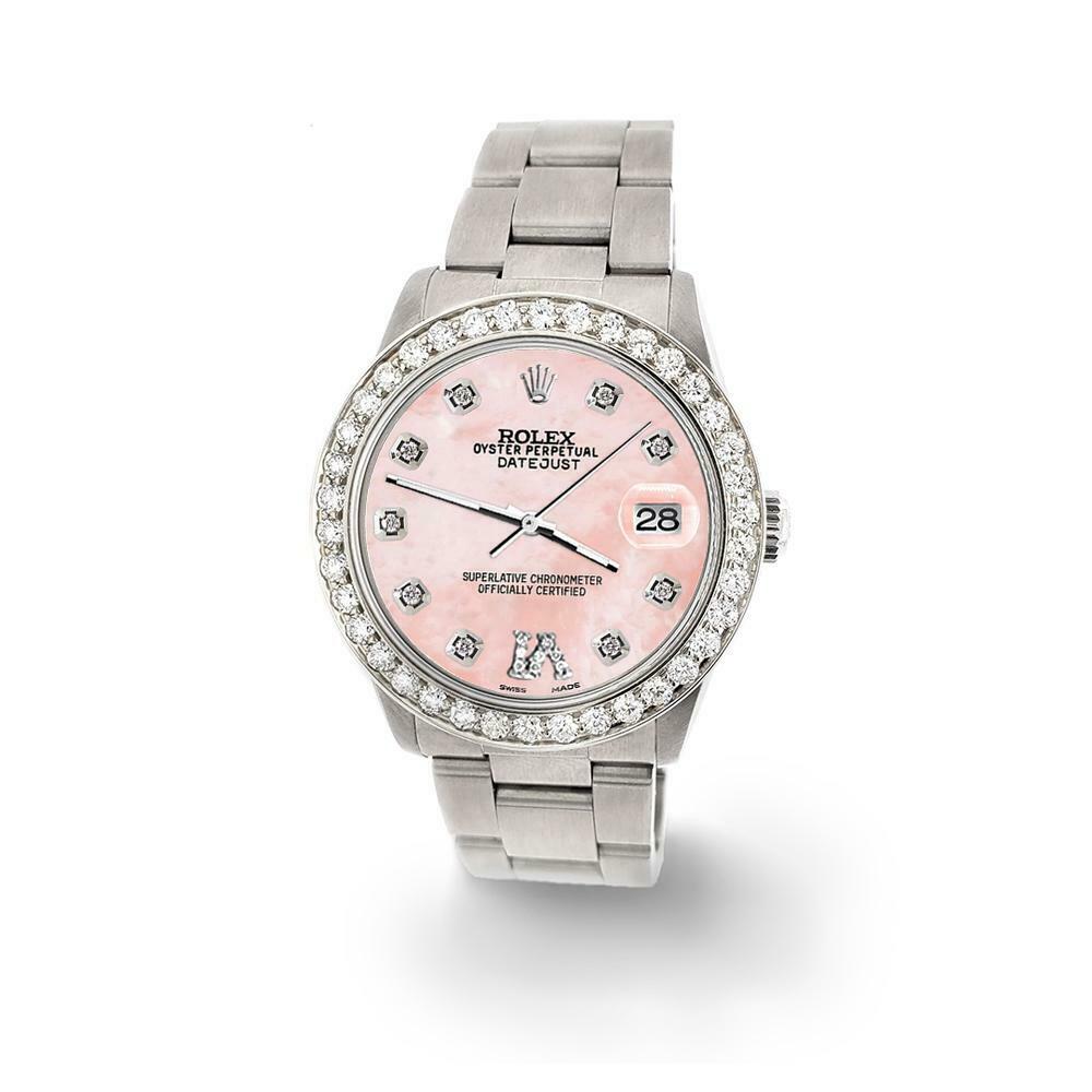 Rolex Datejust 31mm 1.52ct Bezel/Royal Pink MOP Diamond Roman VI Dial Watch