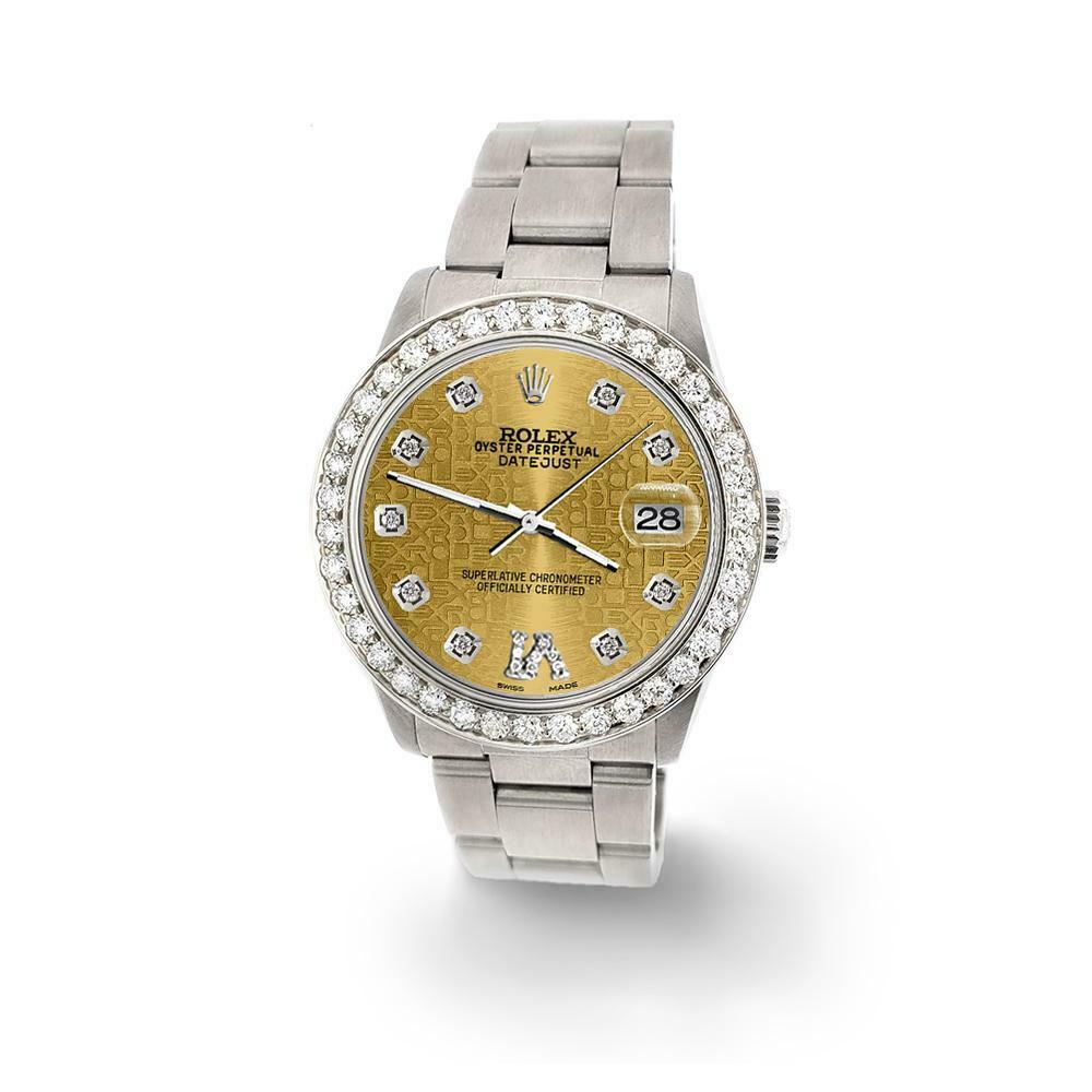 Rolex Datejust 31mm 1.52ct Bezel/Champagne Jubilee Diamond Roman VI Dial Watch