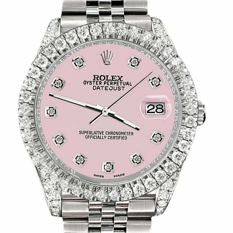 Rolex Datejust 41 4.4CT Diamond Bezel/Lugs/Orchid Pink