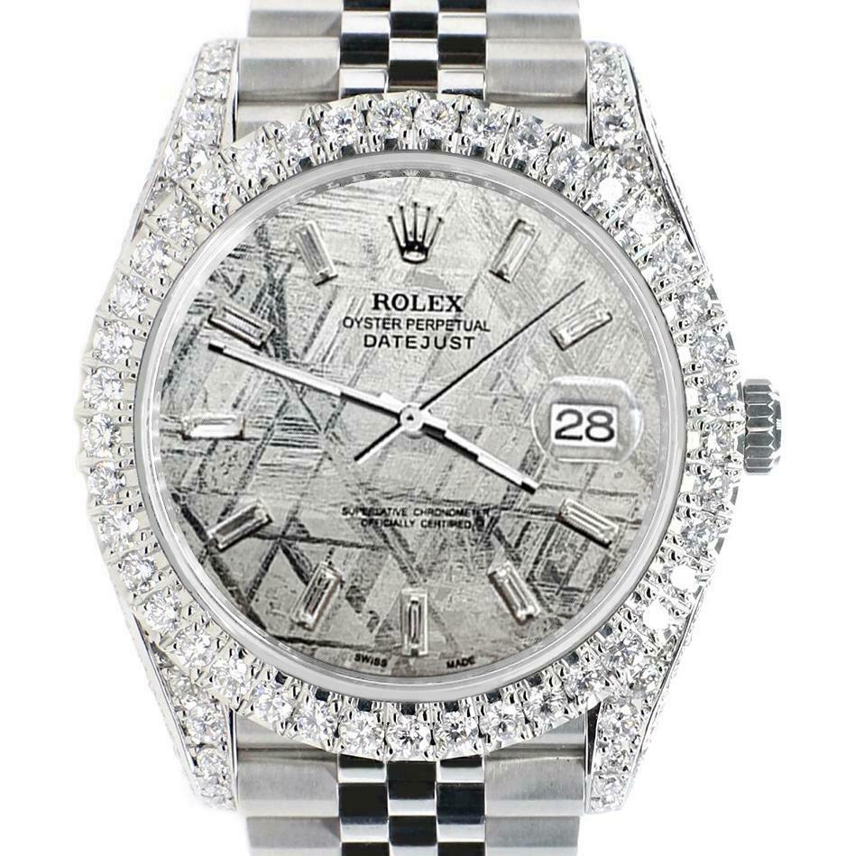 Rolex Datejust 41mm 5.9CT Bezel/Lugs/Sides/Meteorite Dial 126300
