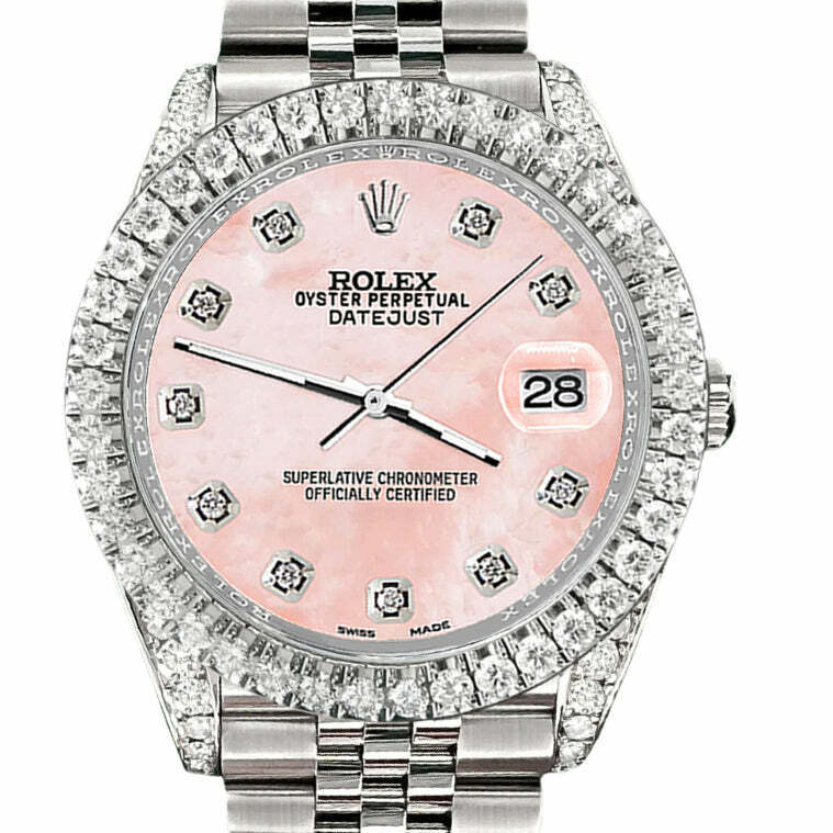 Rolex Datejust 41 4.4CT Diamond Bezel/Lugs/Royal Pink MOP