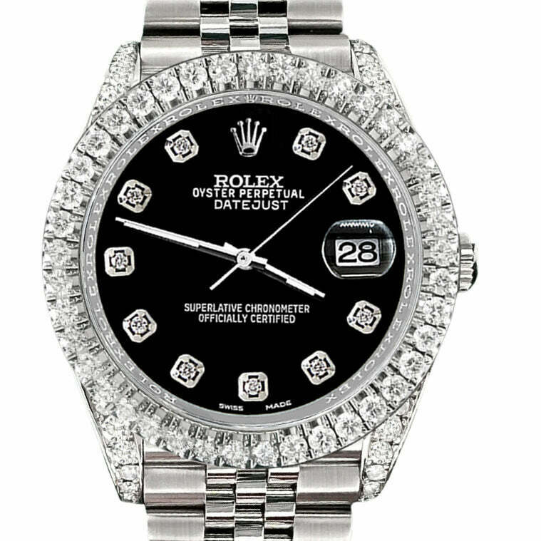 Rolex Datejust  Diamond Bezel/Lugs/Black Dial
