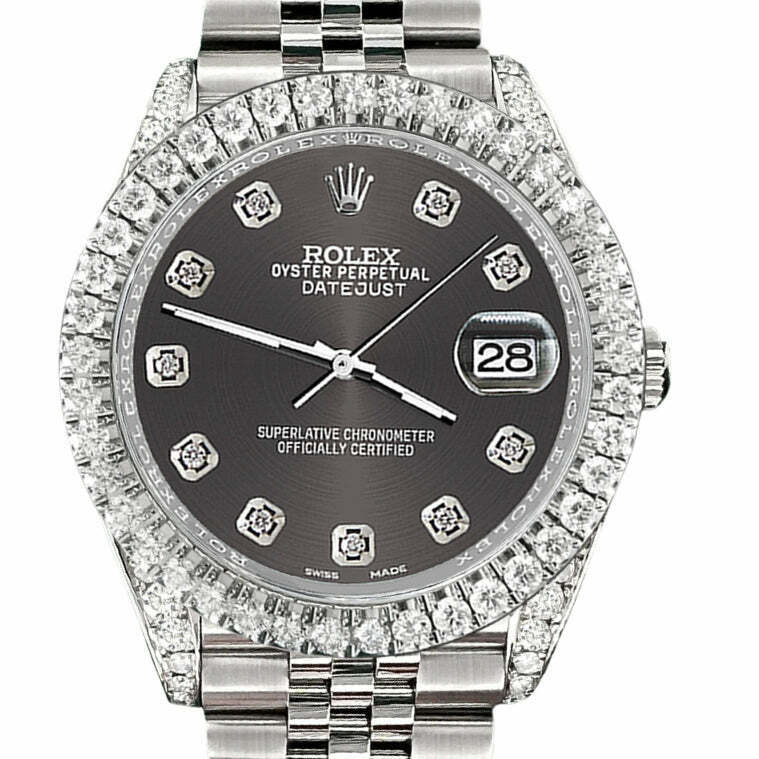 Rolex Datejust Diamond Bezel/Lugs/Dark Rhodium