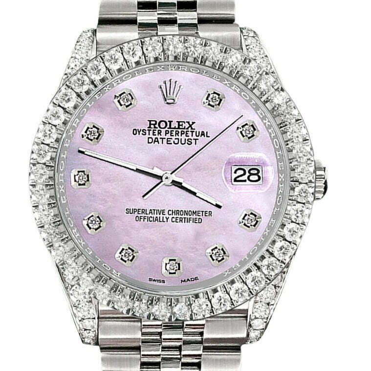 Rolex Datejust  Diamond Bezel/Lugs/Pink Pearl