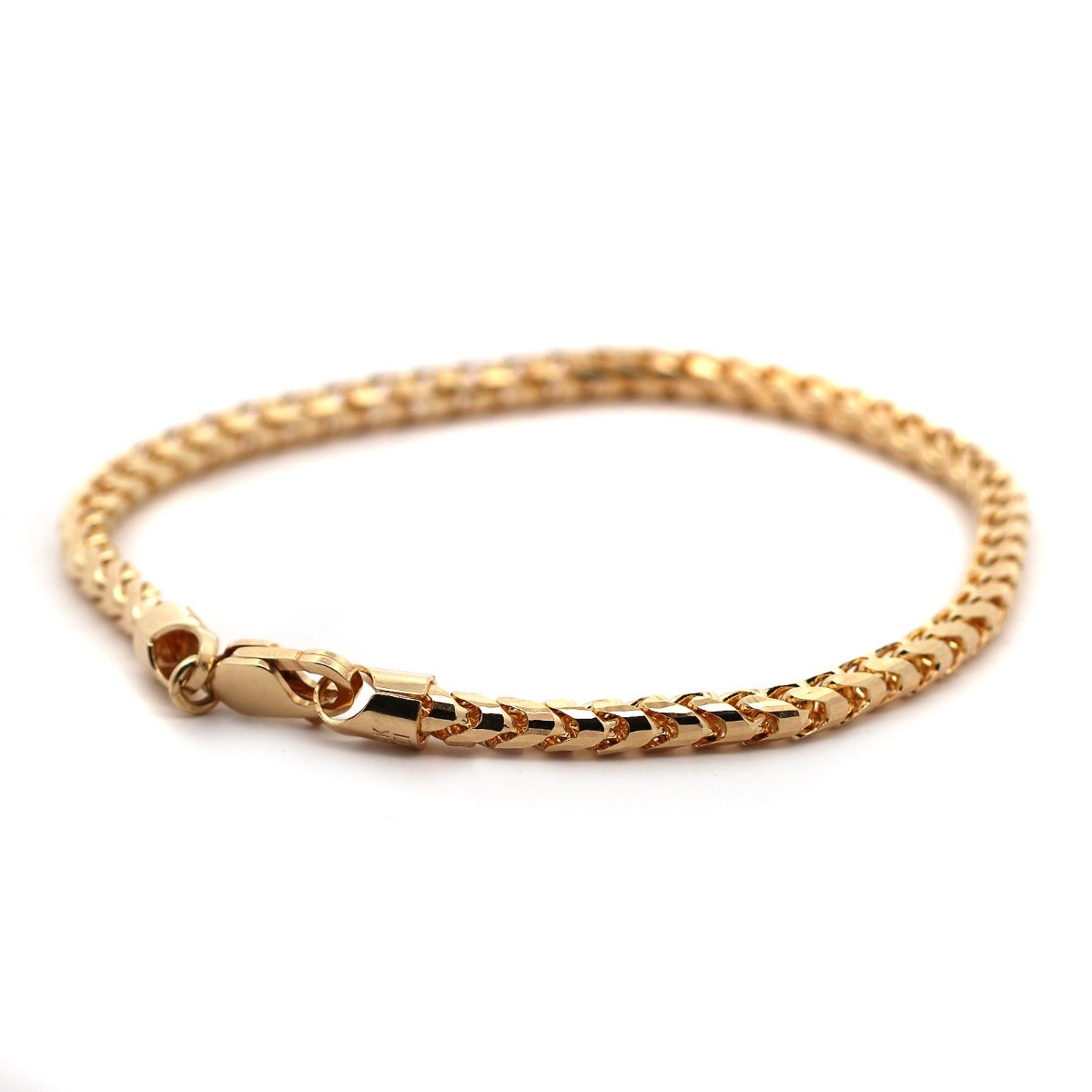 14k Solid Franco Bracelet with Lobster Clasp