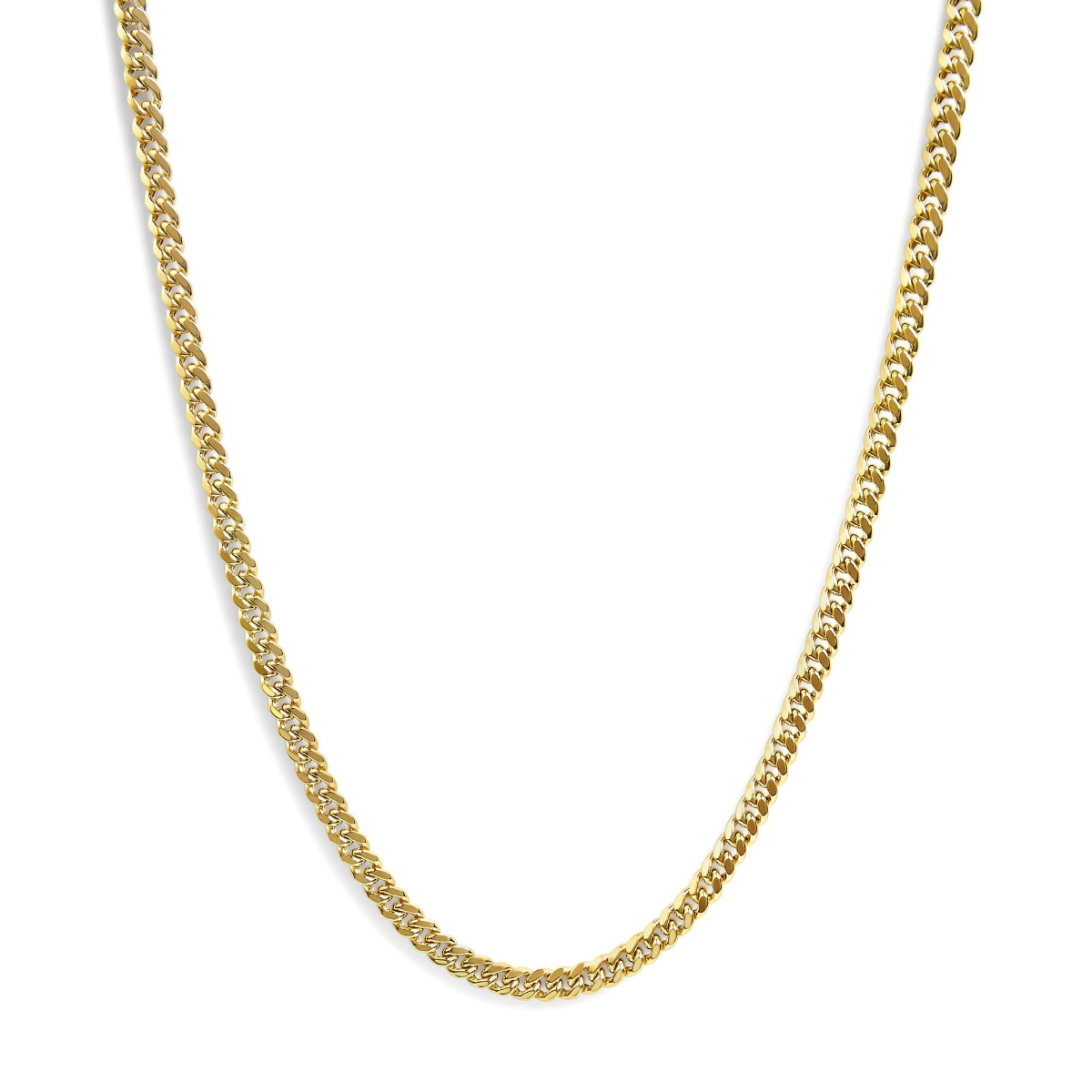 Unisex 14K Yellow Gold Semi-Solid Miami Cuban Link Chain – 4.5mm Statement Necklace