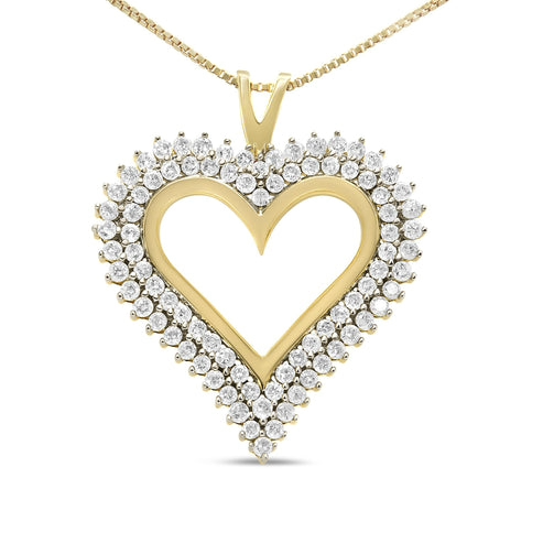 Radiant Devotion: Sterling Silver Diamond Heart Pendant Necklace