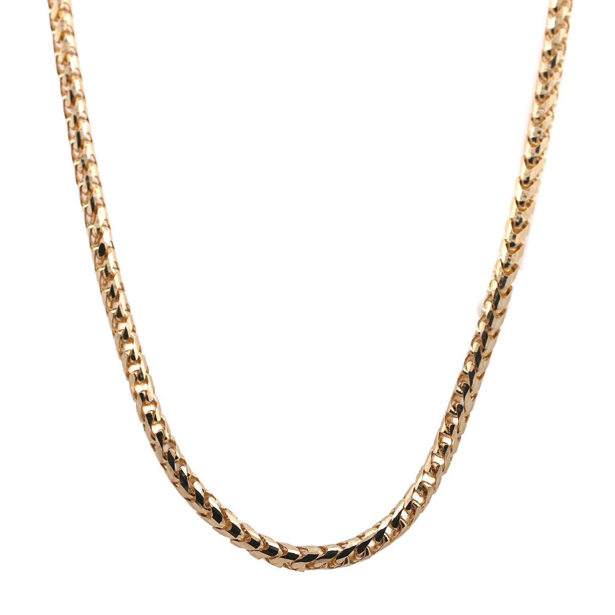 14k Solid Franco Chain with Lobster Clasp - 22" Length