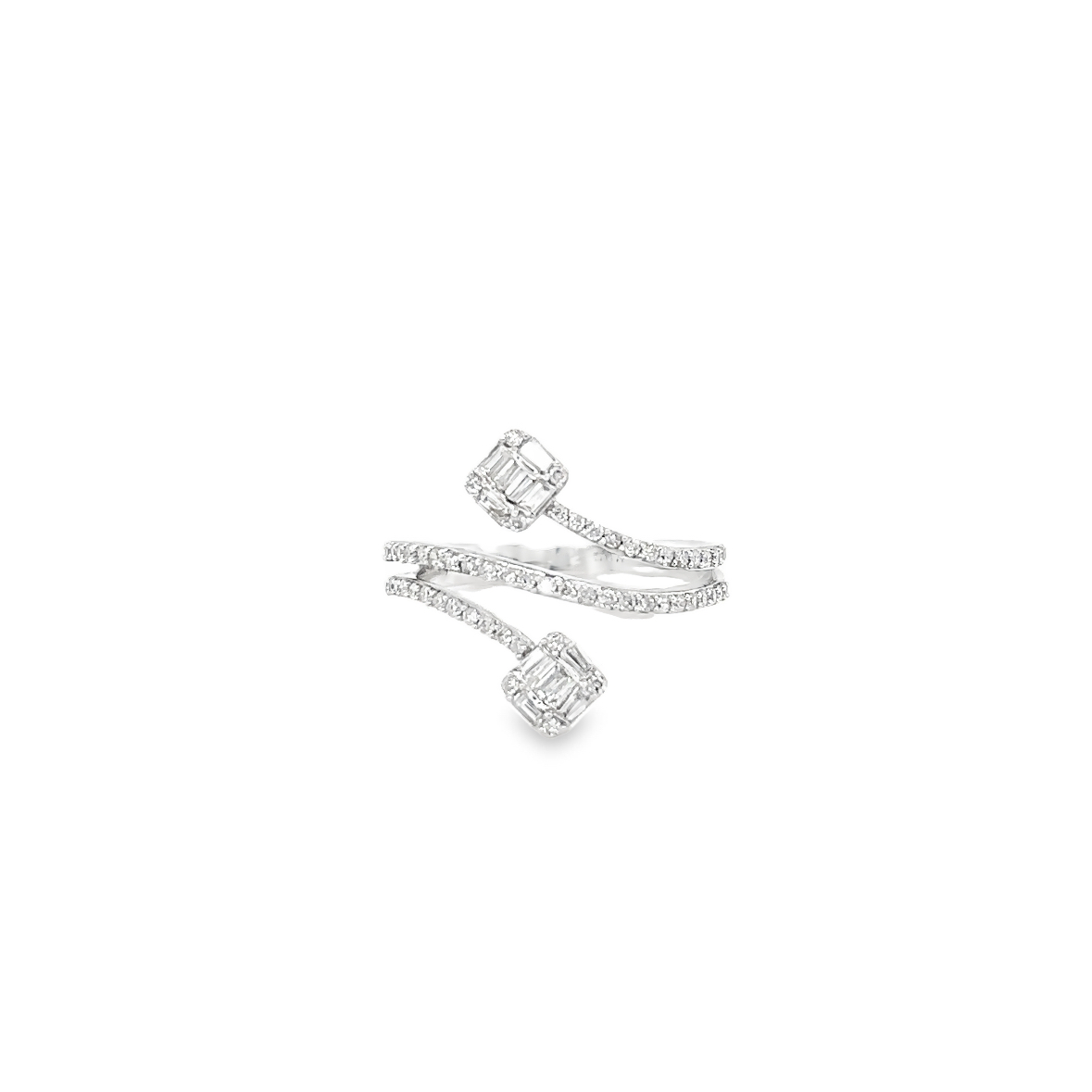 14K White Gold Divergent 0.55ctw Diamond Ring