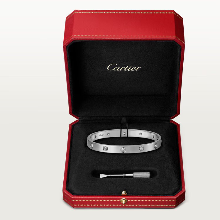 Genuine Pre-Loved Cartier Love Bracelet 10 Custom Diamonds