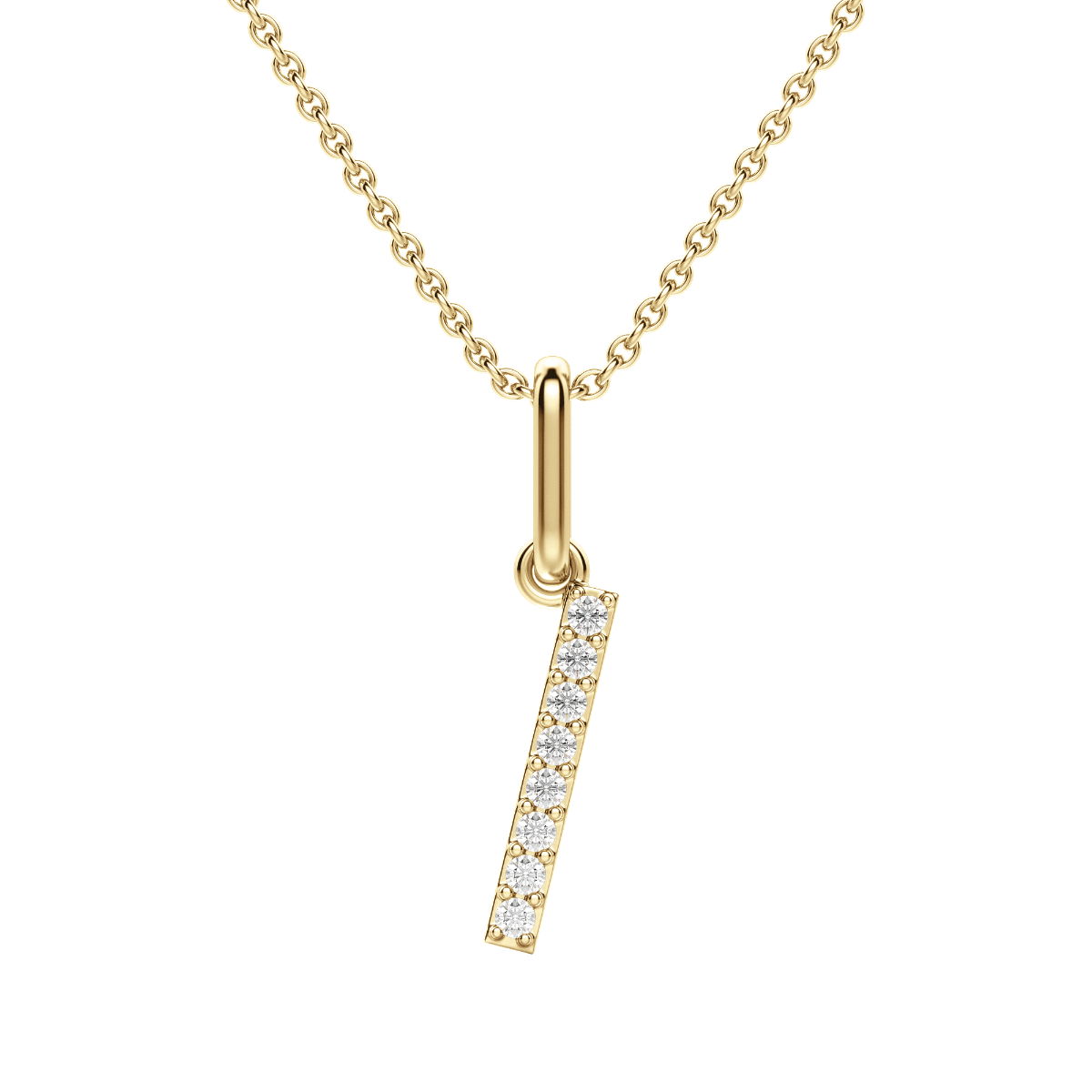 “I” Initial Pendant