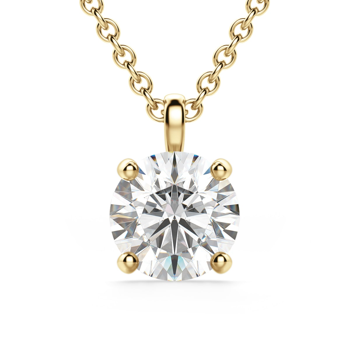 Single Bail Pendant Round Cut