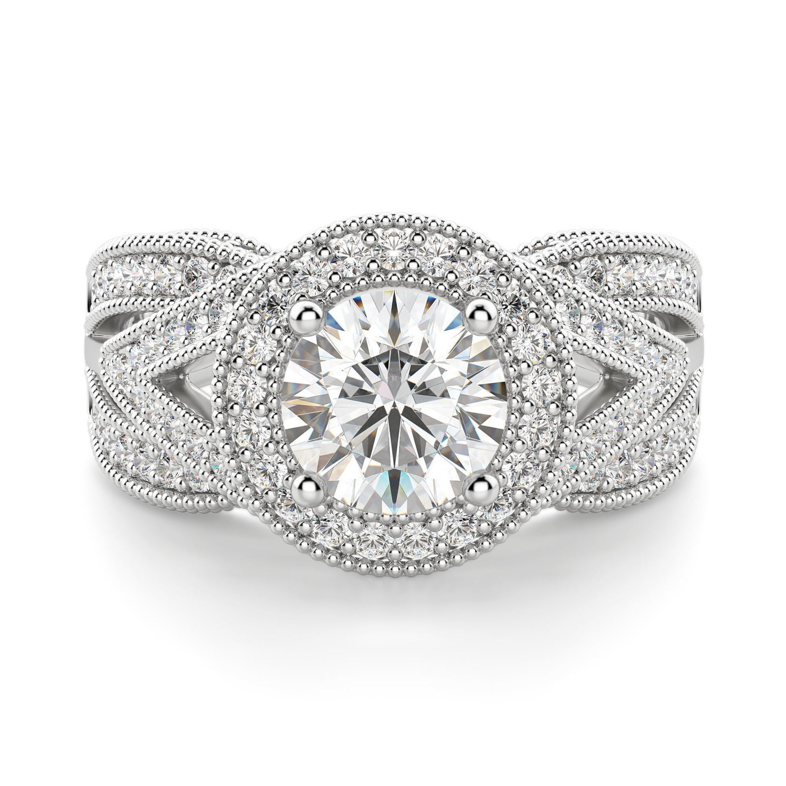 Briar Rose Round Cut Engagement Ring