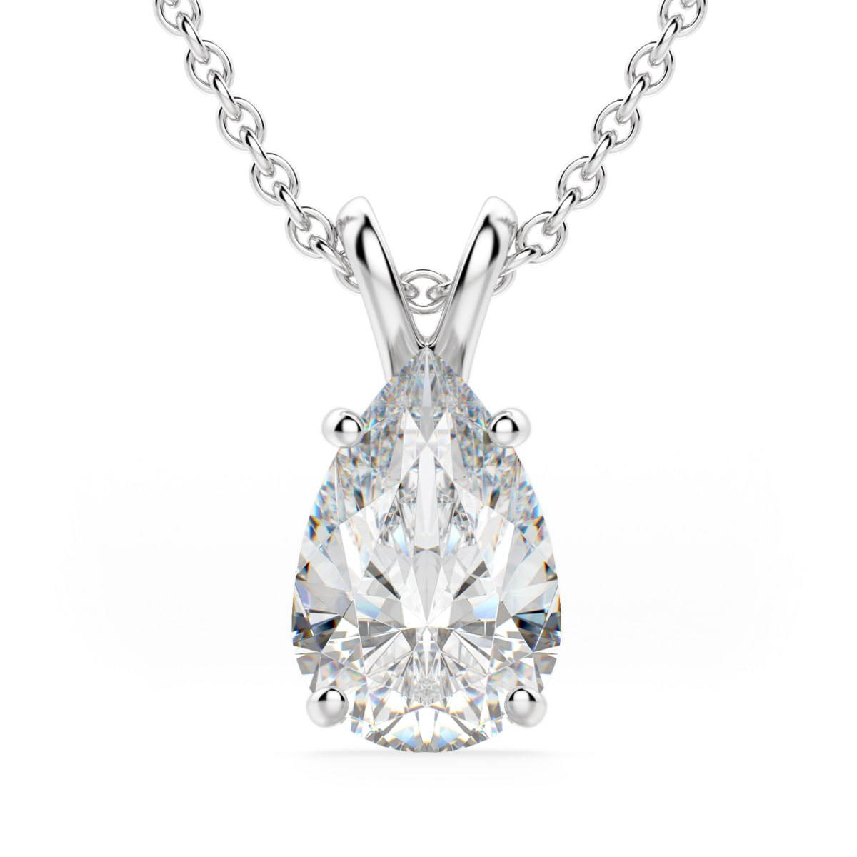 Basket Set Pendant Pear Cut