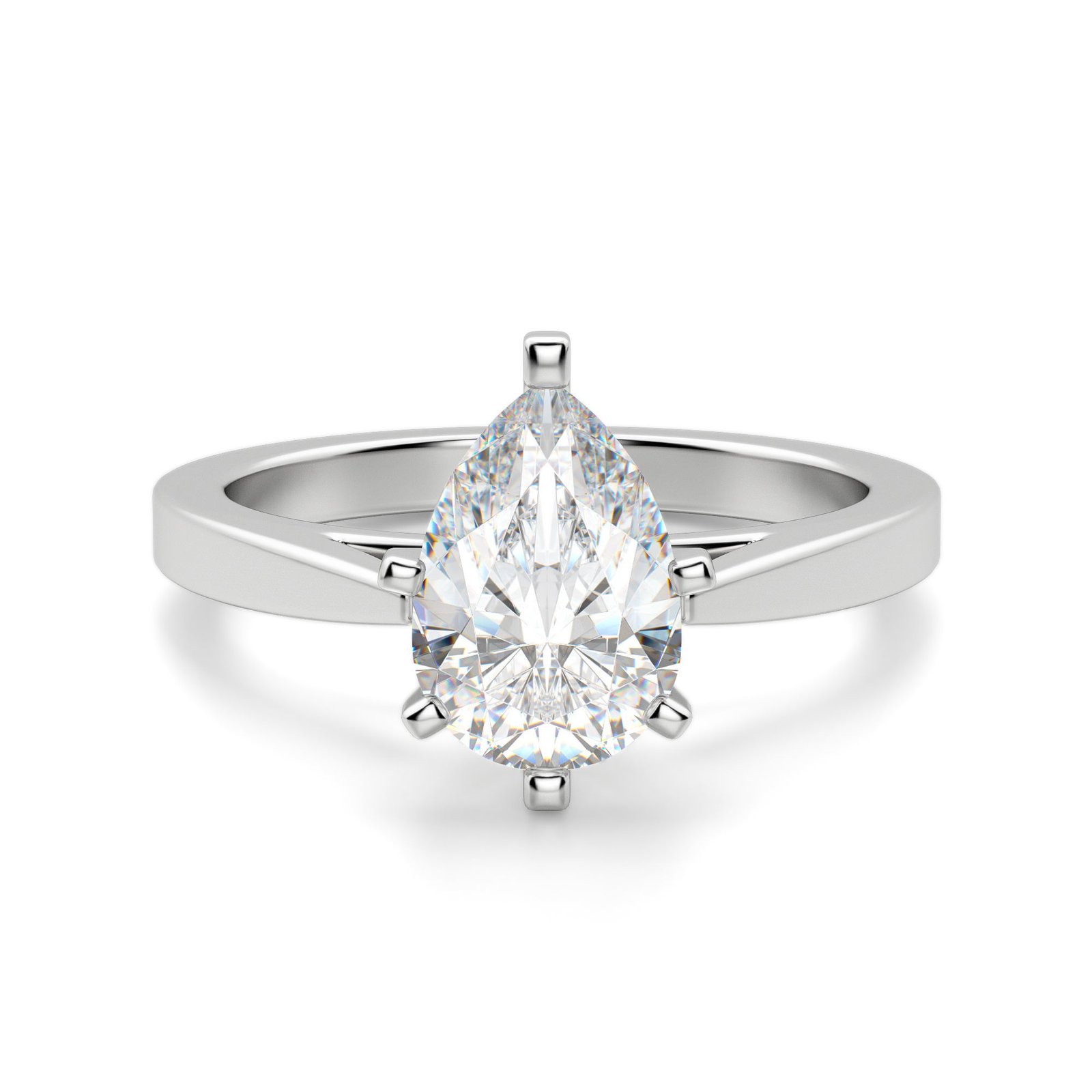 Cathedral Pear Cut Engagement Ring