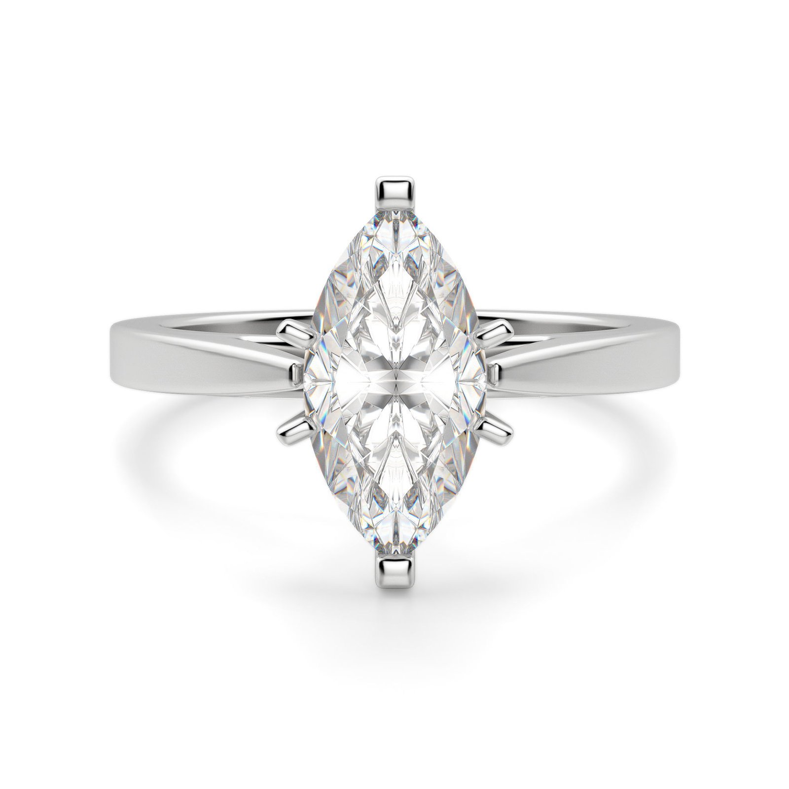 Cathedral Marquise Cut Engagement Ring