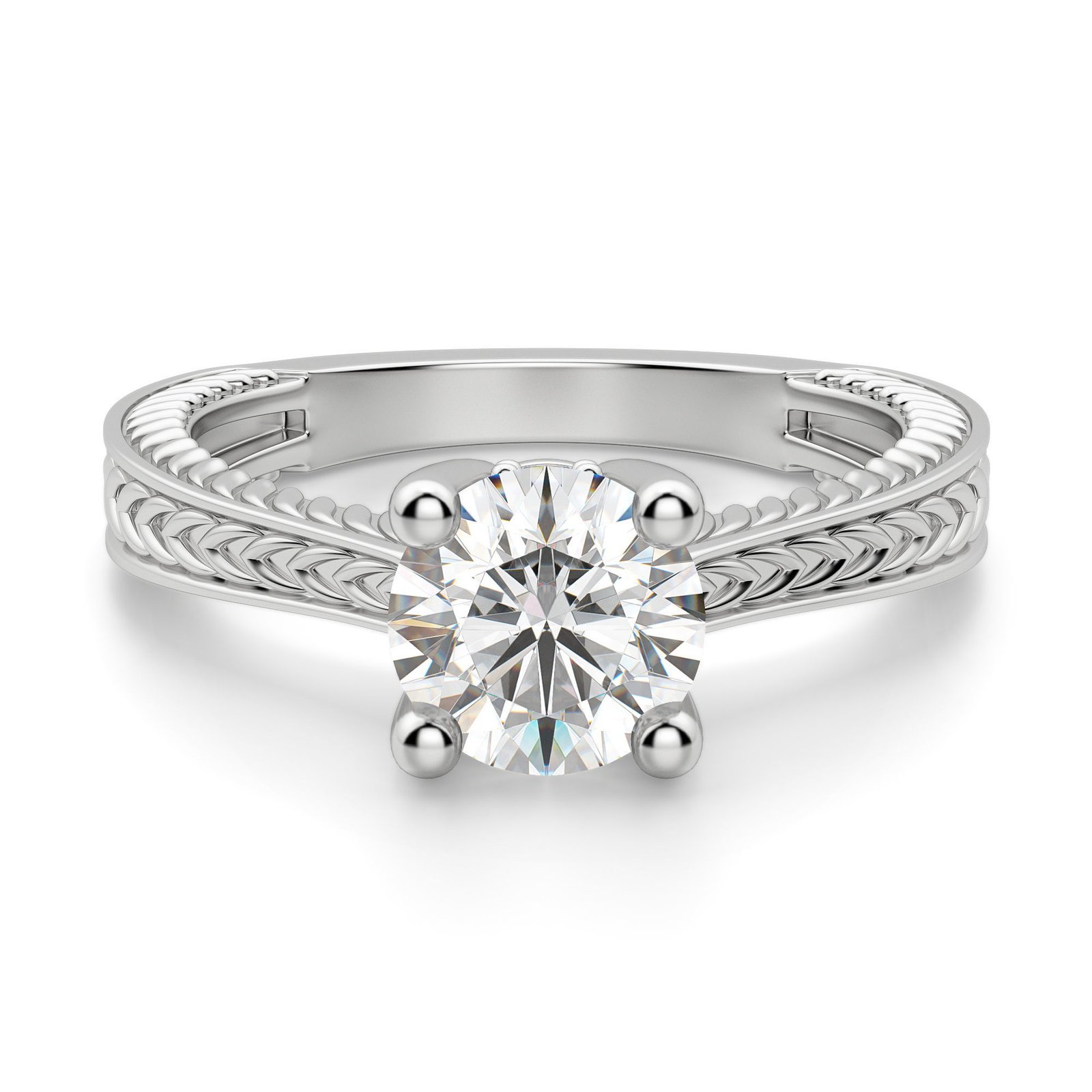 Sage Classic Round Cut Engagement Ring