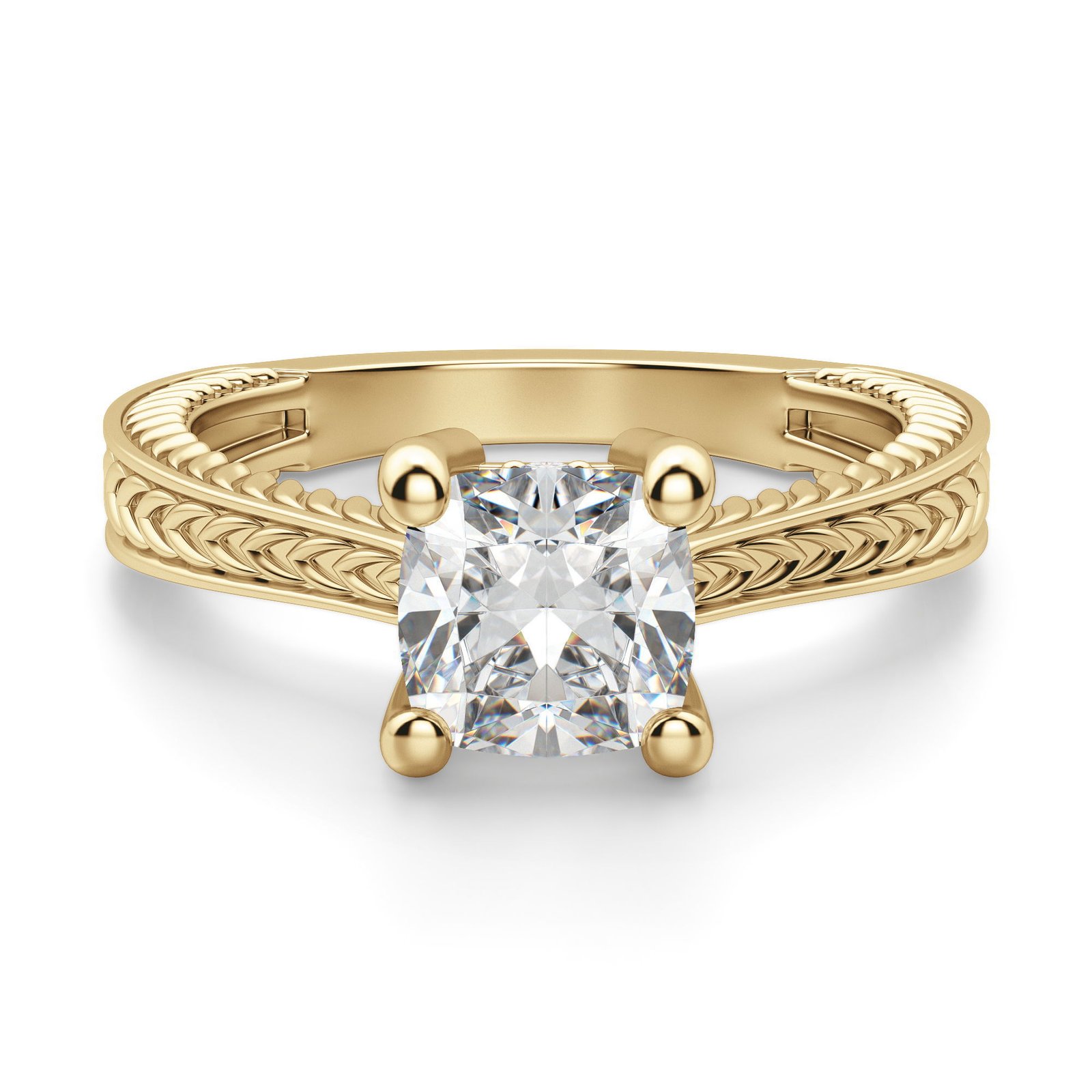Sage Classic Cushion Cut Engagement Ring