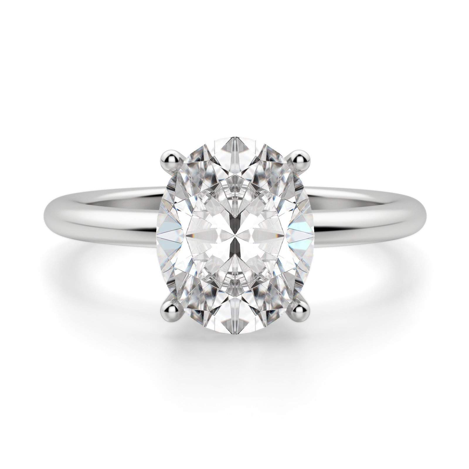 Basket Set Classic Oval Cut Engagement Ring