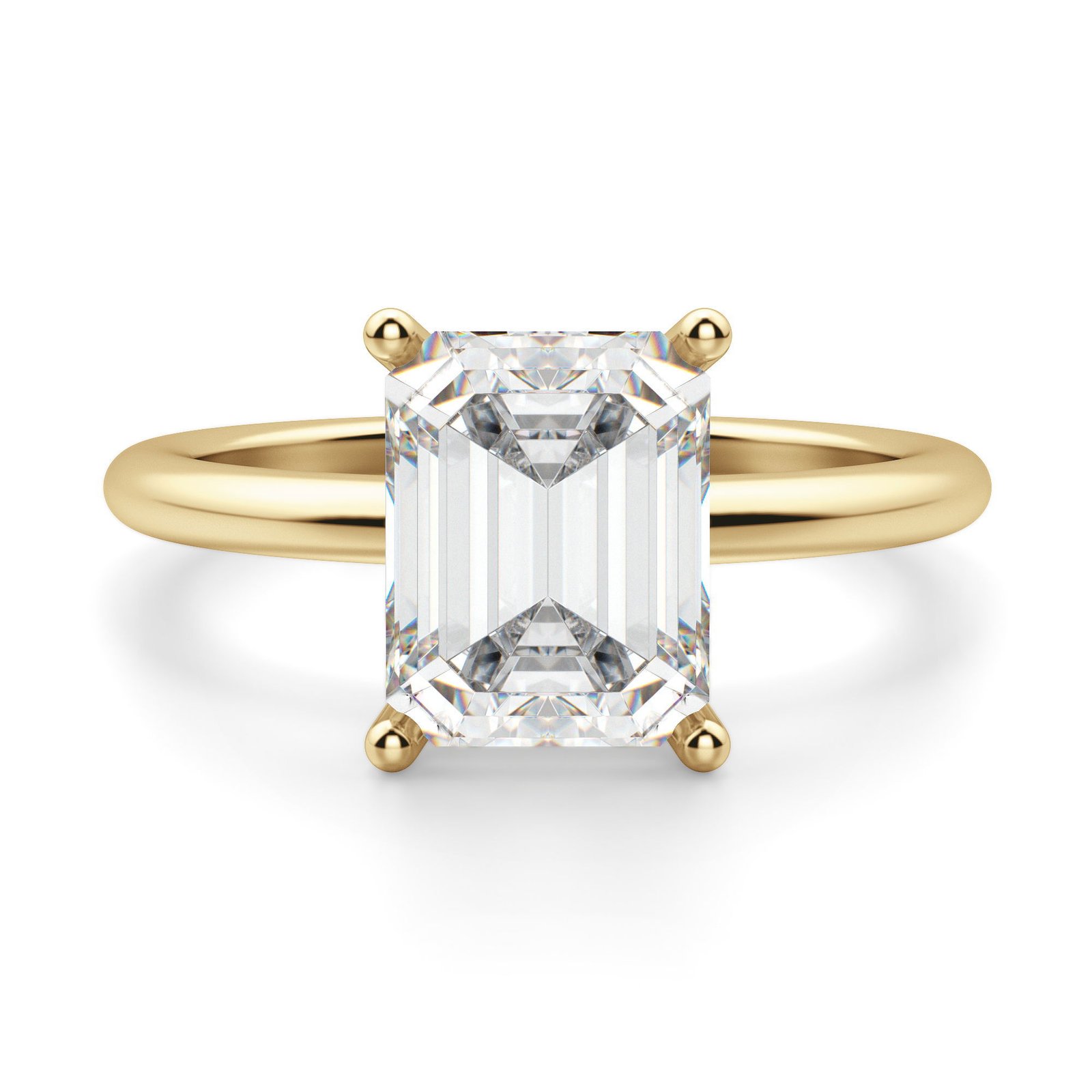 Basket Set Classic Emerald Cut Engagement Ring