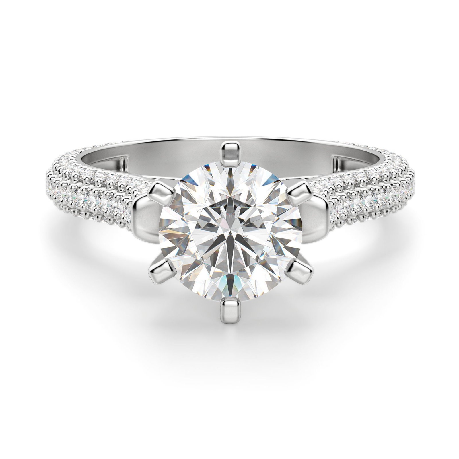 Seine Round Cut Engagement Ring