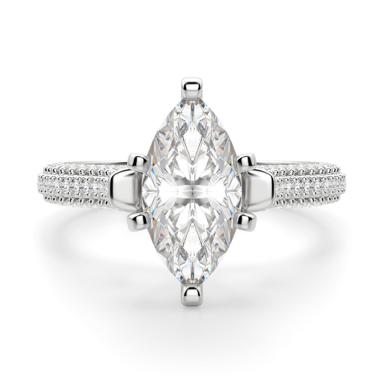 Seine Marquise Cut Engagement Ring