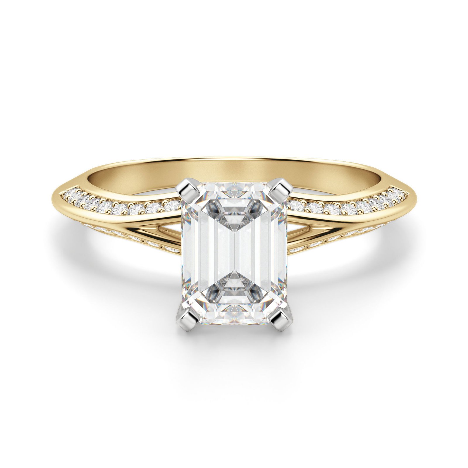 Irene Emerald Cut Engagement Ring