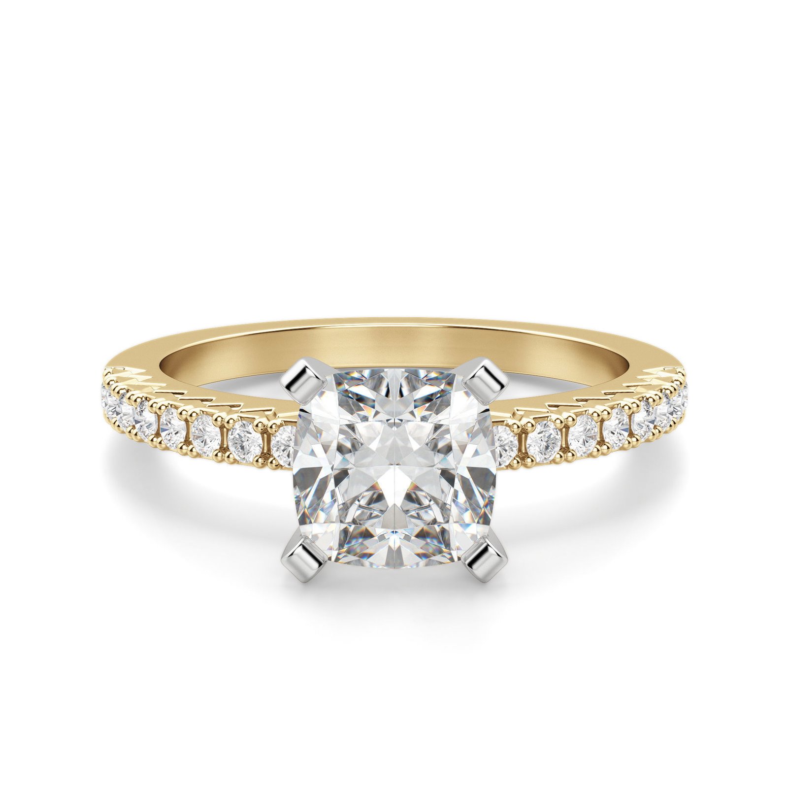 Angelix Cushion Cut Engagement Ring