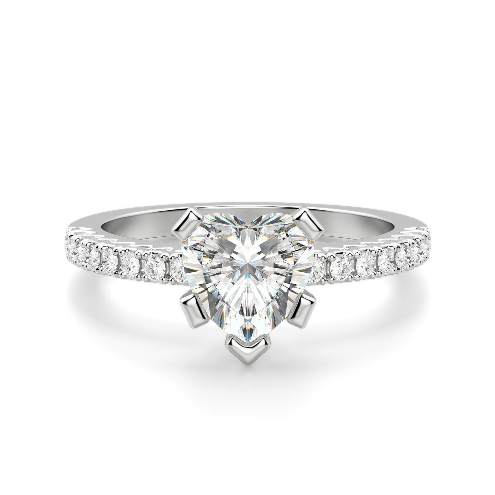 Angelix Heart Cut Engagement Ring