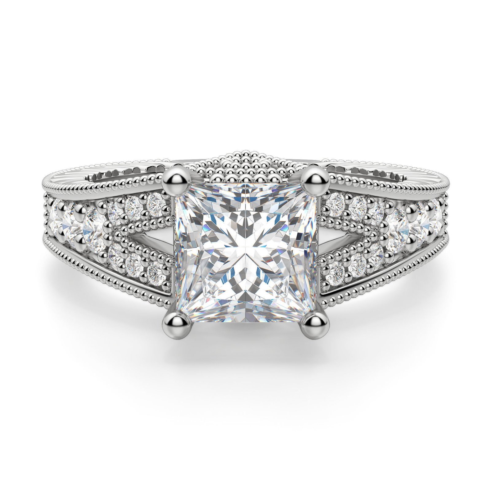 Valencia Princess Cut Engagement Ring