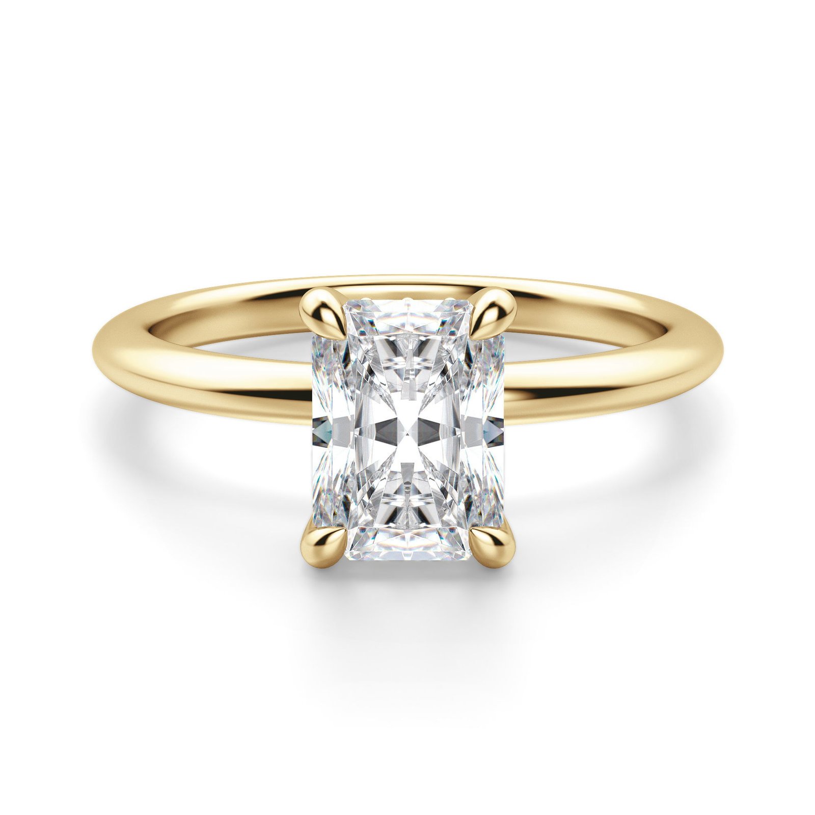 Hidden Halo Classic Radiant Cut Engagement Ring