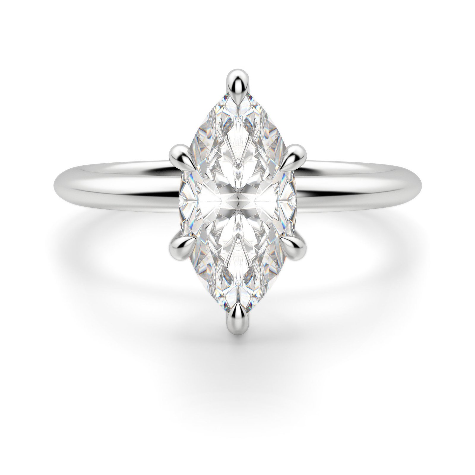 Hidden Halo Classic Marquise Cut Engagement Ring