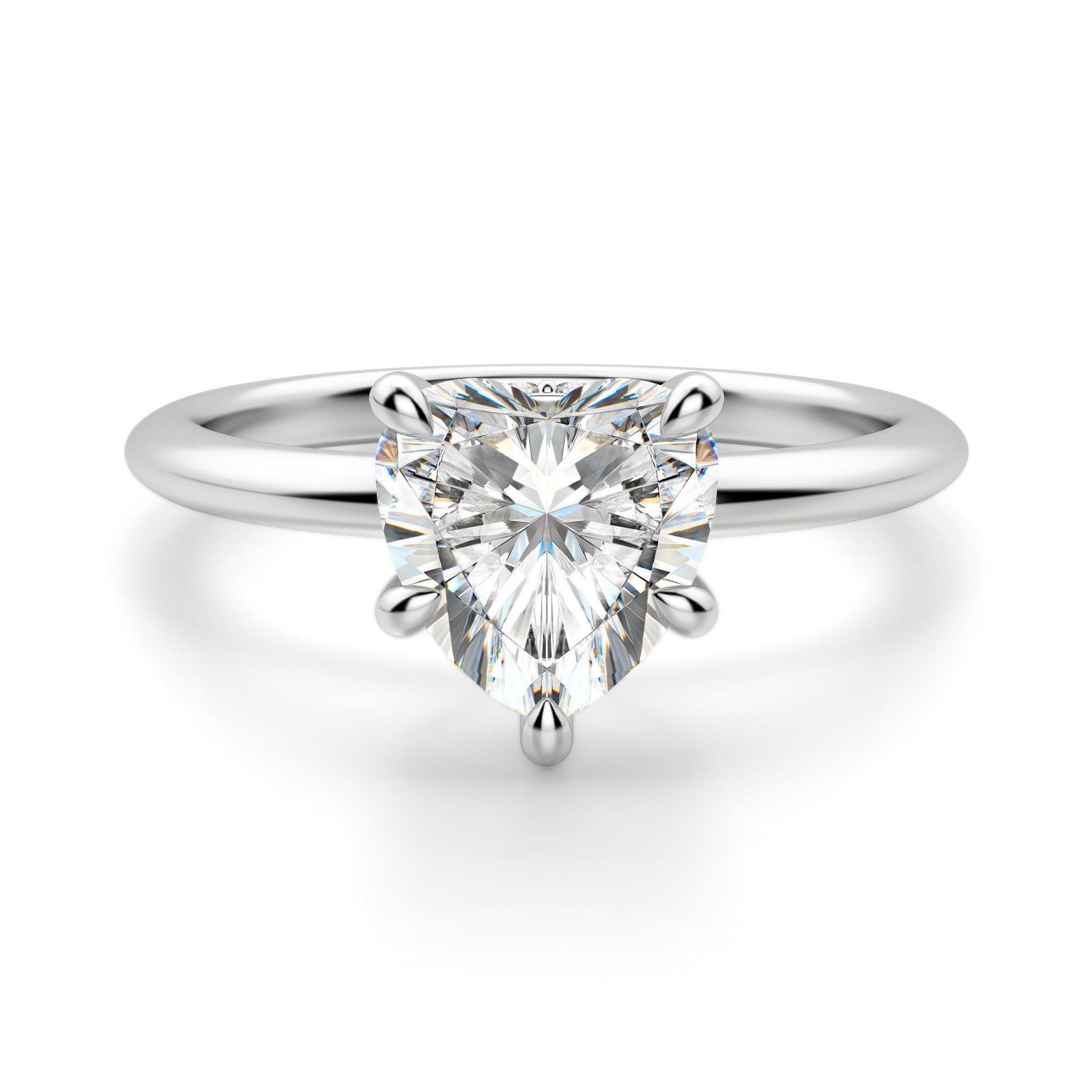 Hidden Halo Classic Heart Cut Engagement Ring