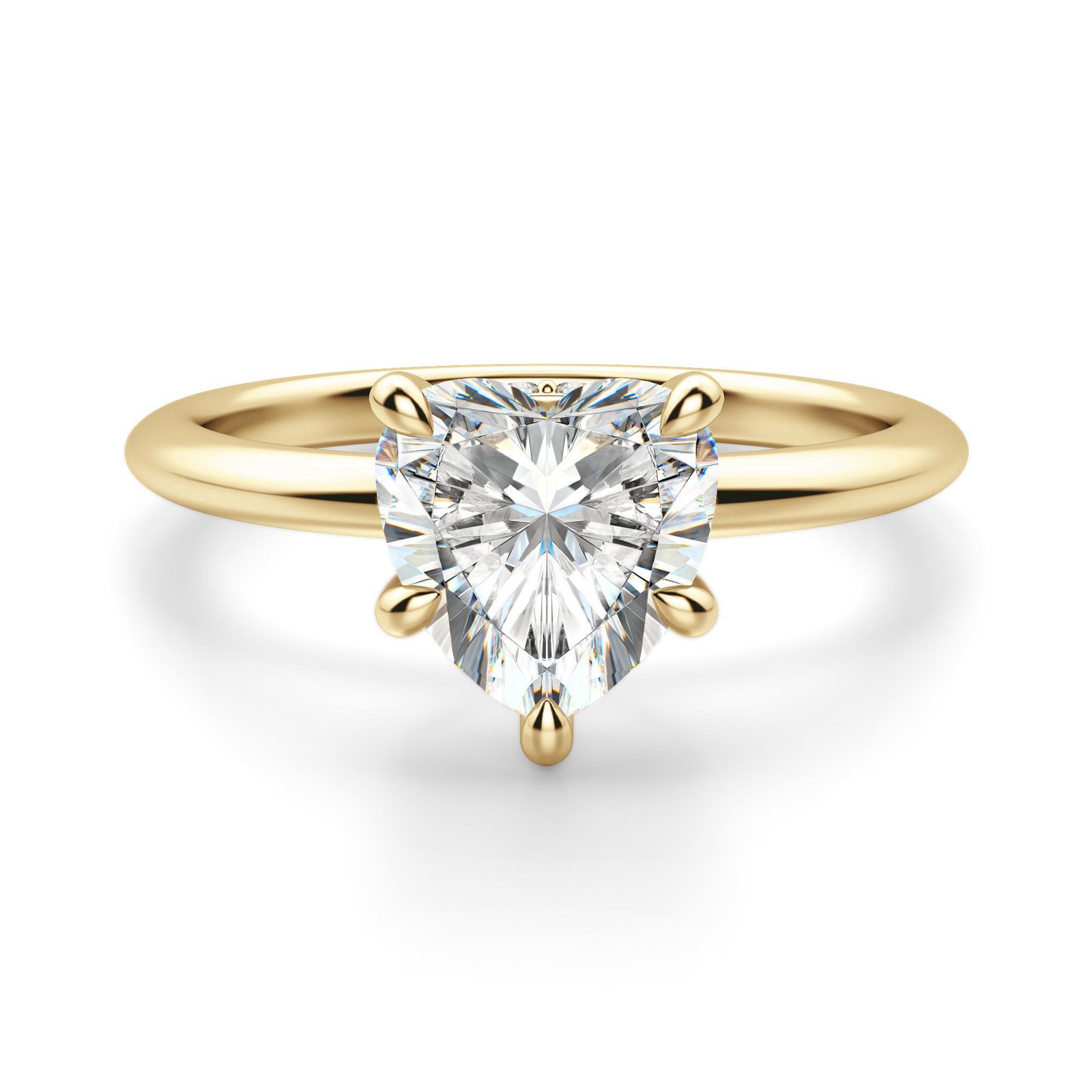 Hidden Halo Classic Heart Cut Engagement Ring