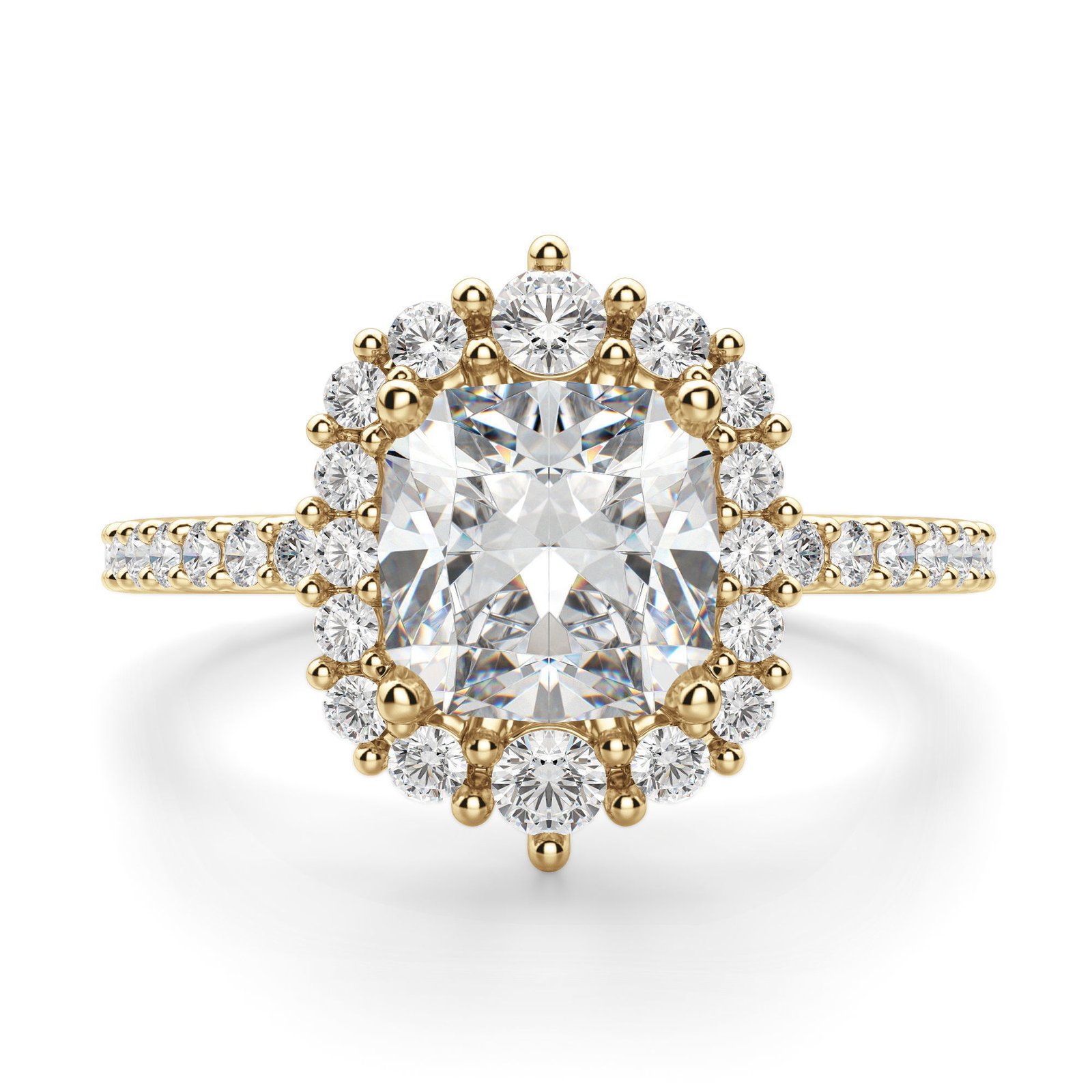 Barcelona Cushion Cut Engagement Ring