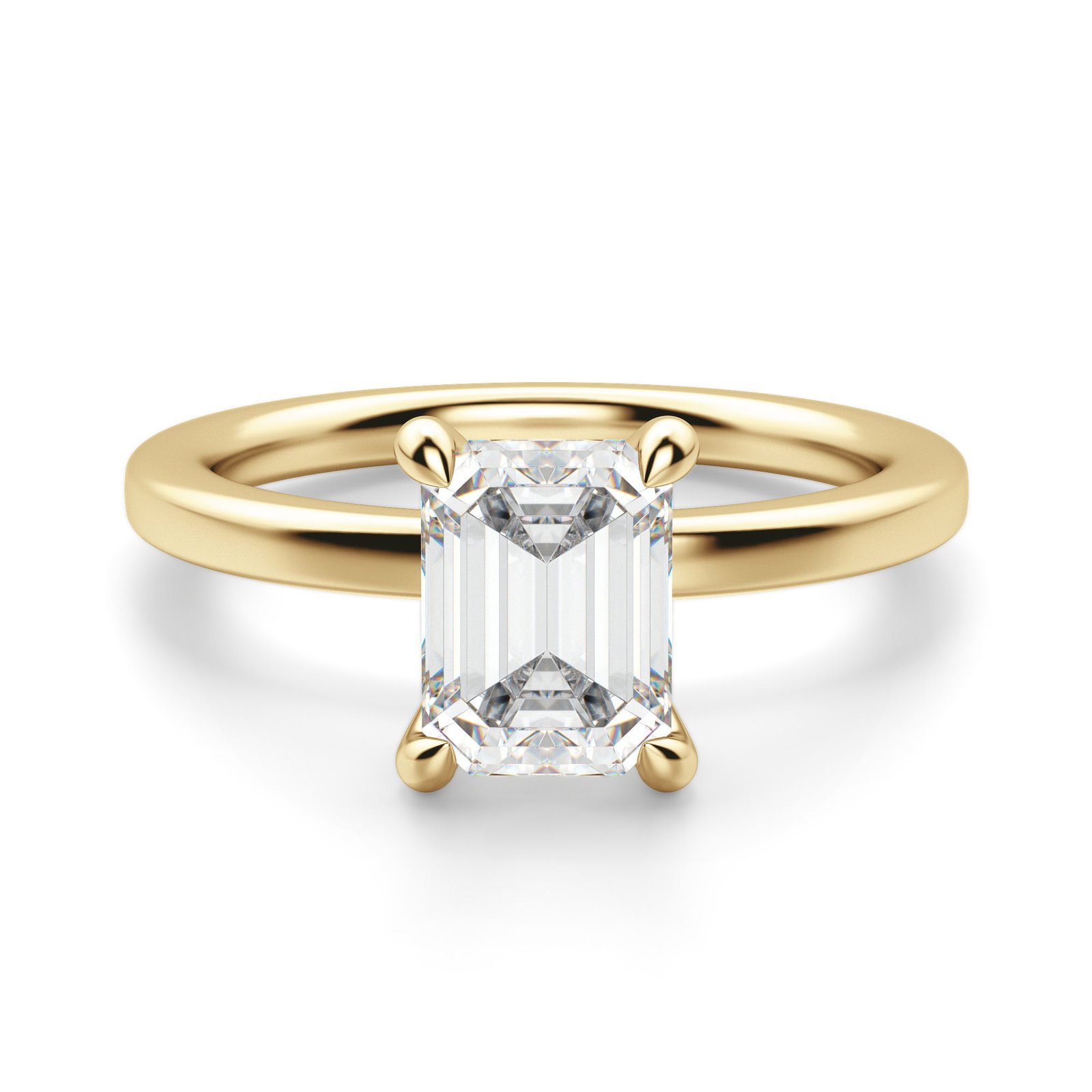 Arezzo Classic Emerald Cut Engagement Ring