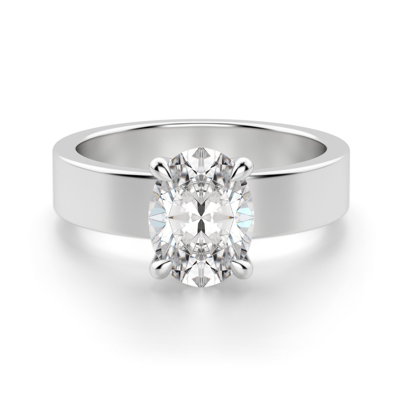 Basket Set Bold Oval Cut Engagement Ring