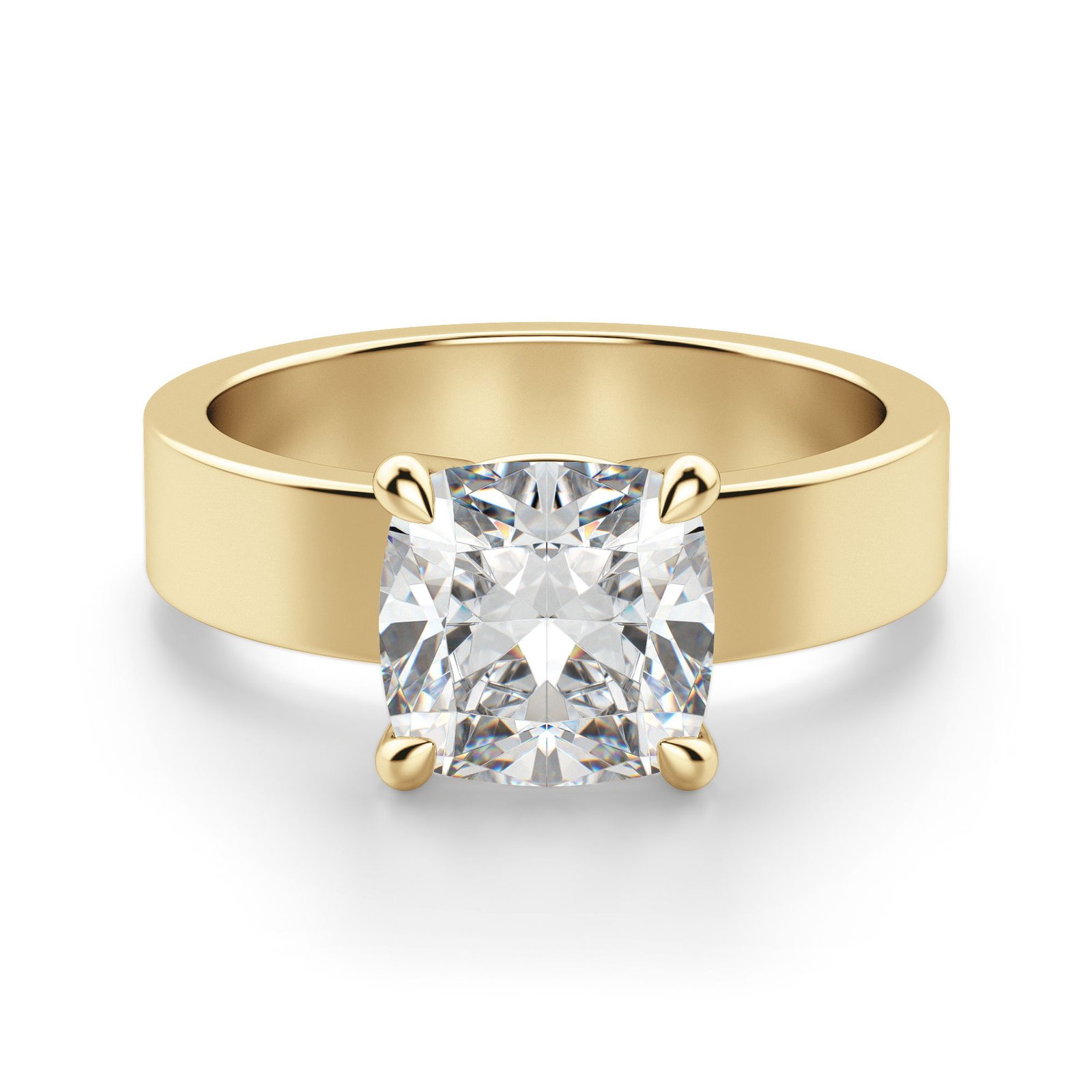 Basket Set Bold Cushion Cut Engagement Ring