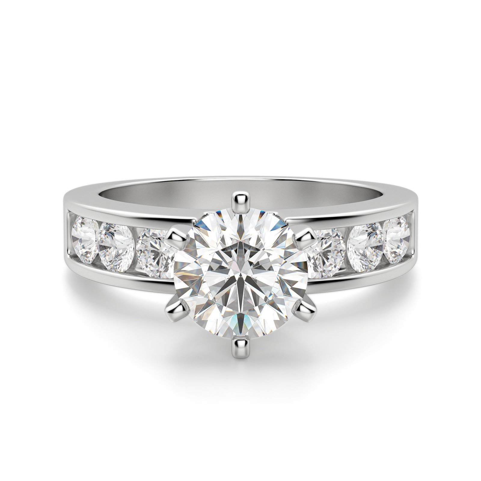 Diamond Diva Round Cut Engagement Ring