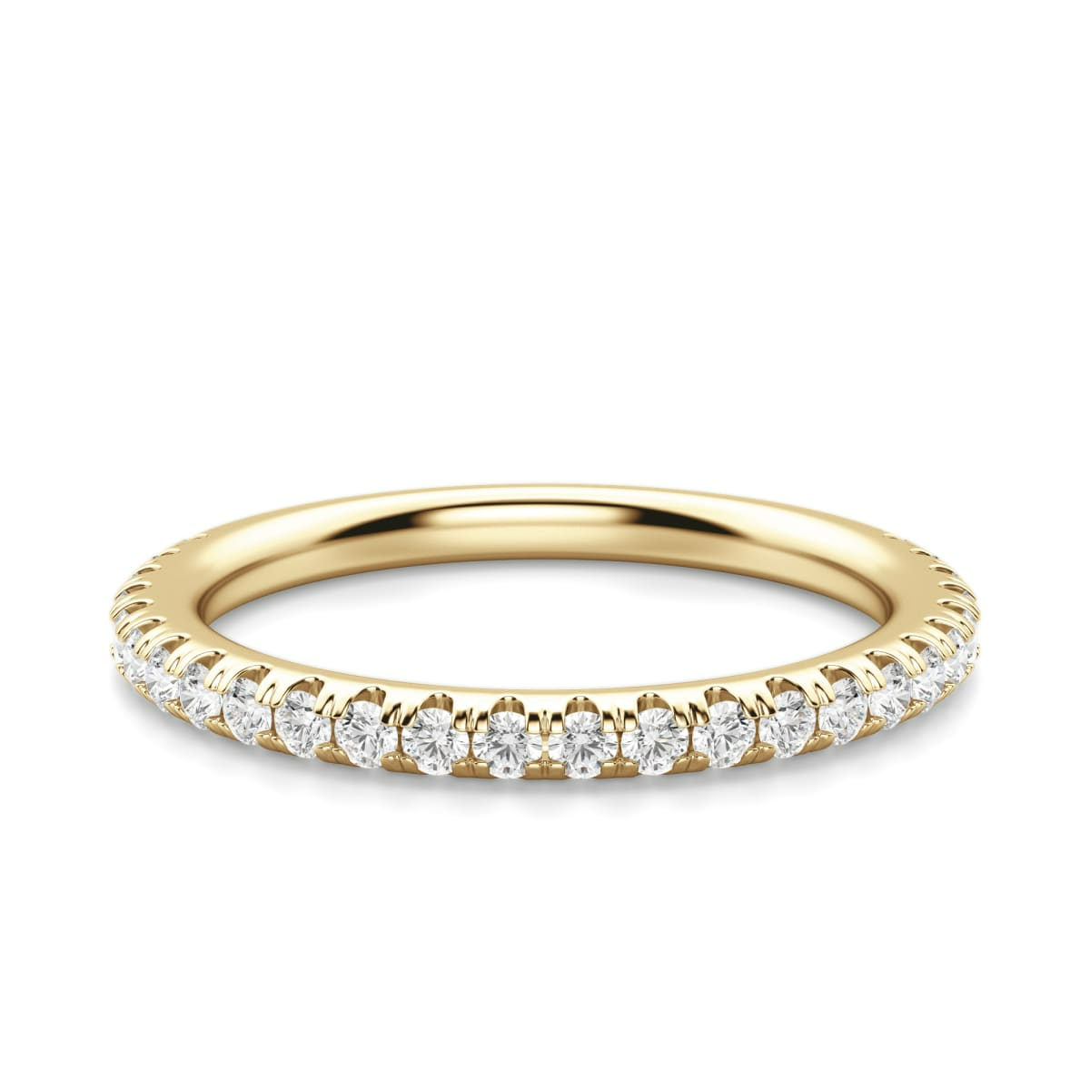 Arezzo Accented Wedding Band 14K Yellow Gold