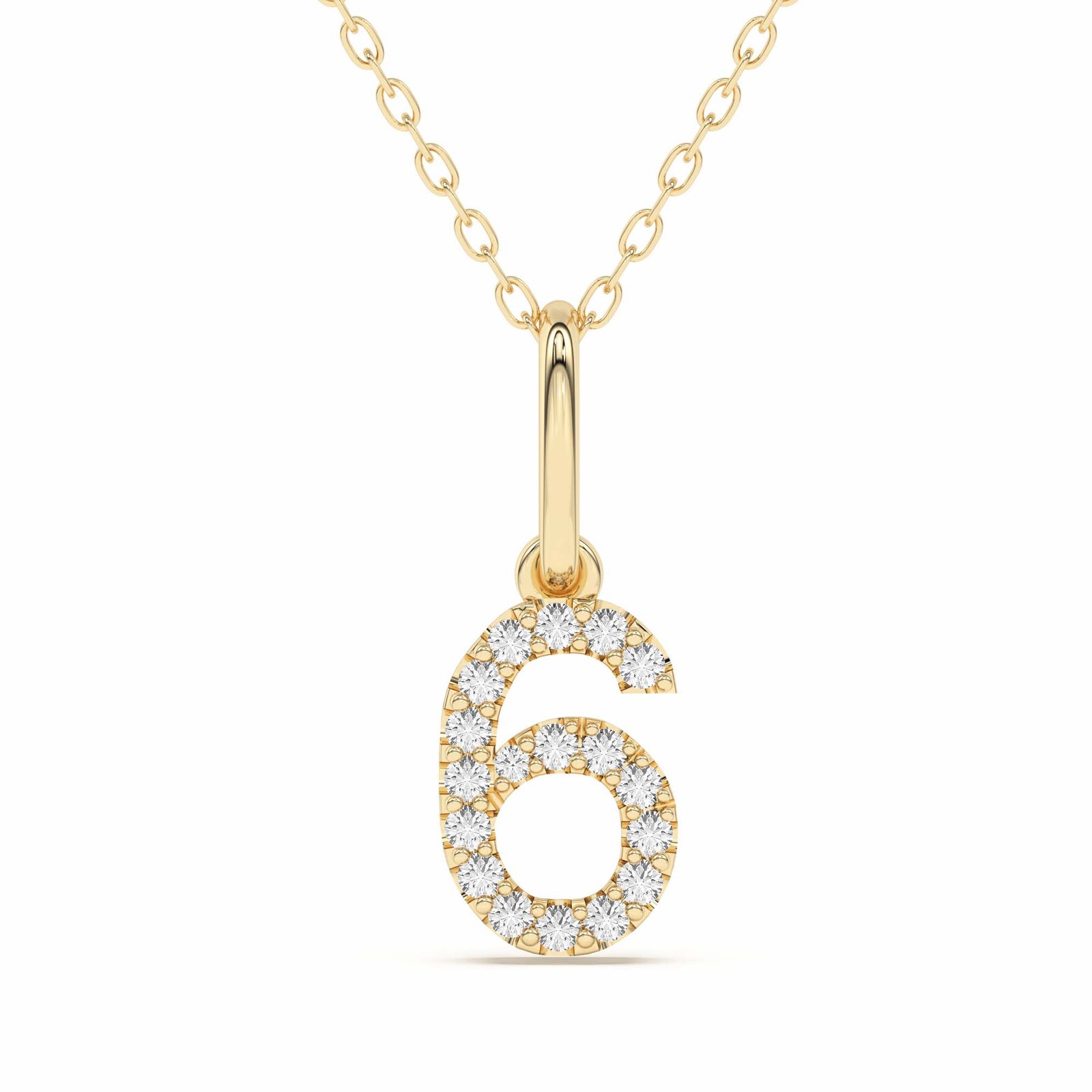 “6” Number Pendant