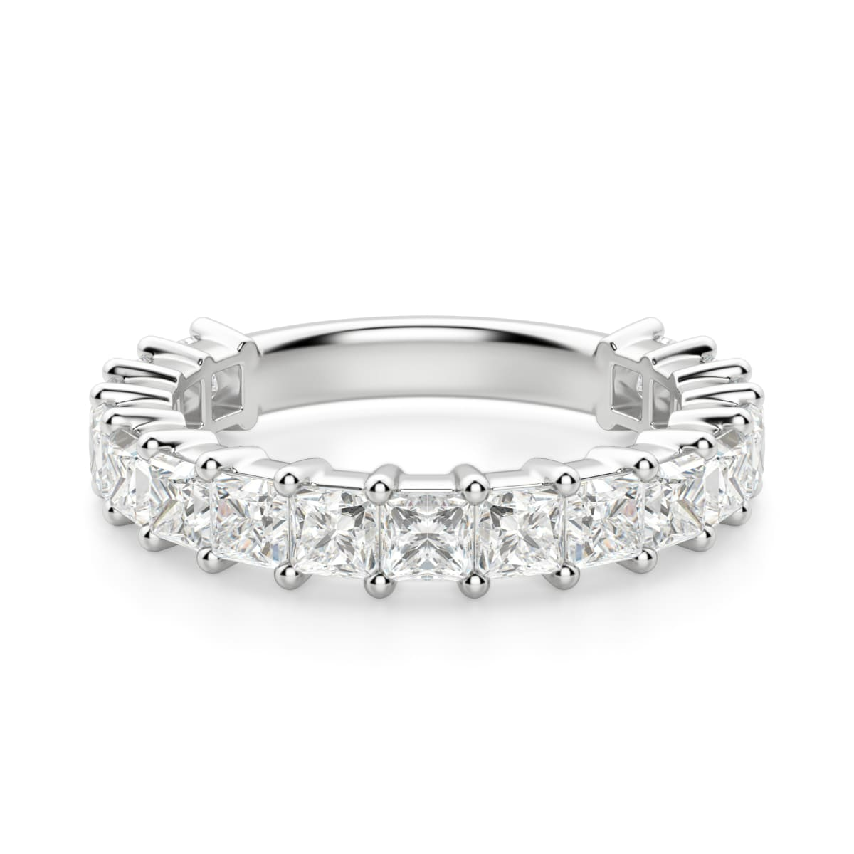 2.75 MM Princess Cut Half Eternity Band