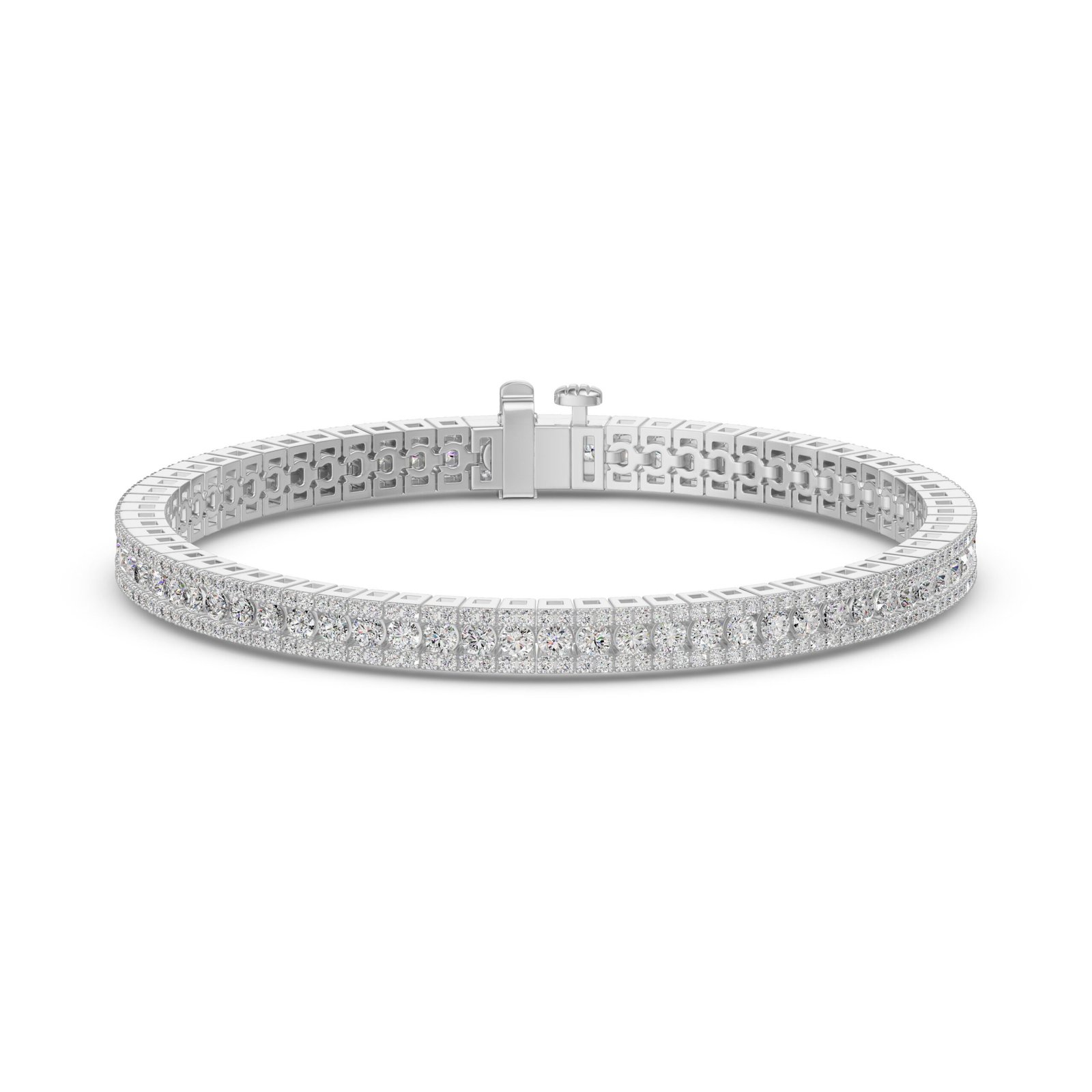 Round Cut Accented Tennis Bracelet 5.00 ct