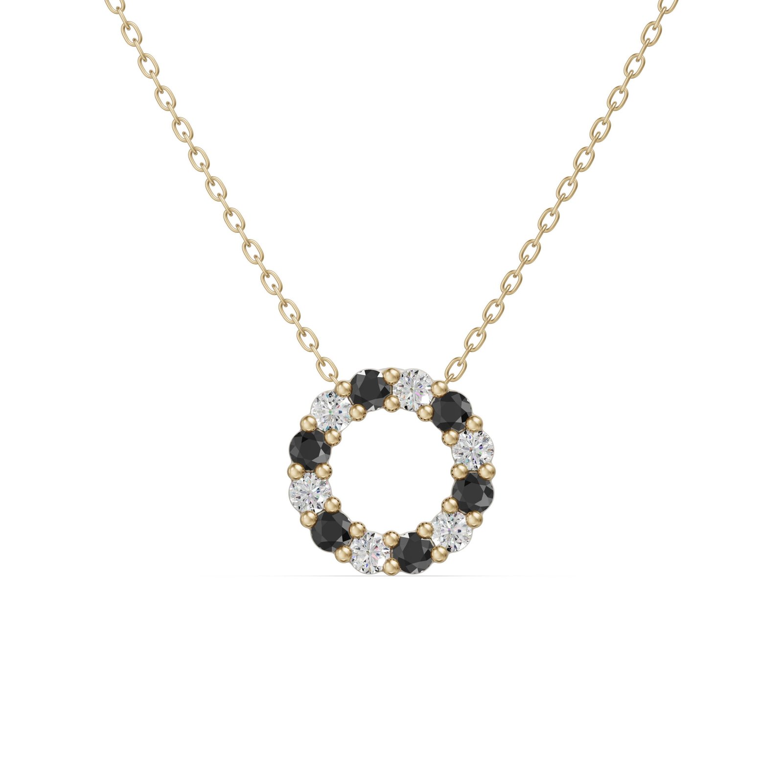 Accented Circle Pendant 0.25ct – Midnight