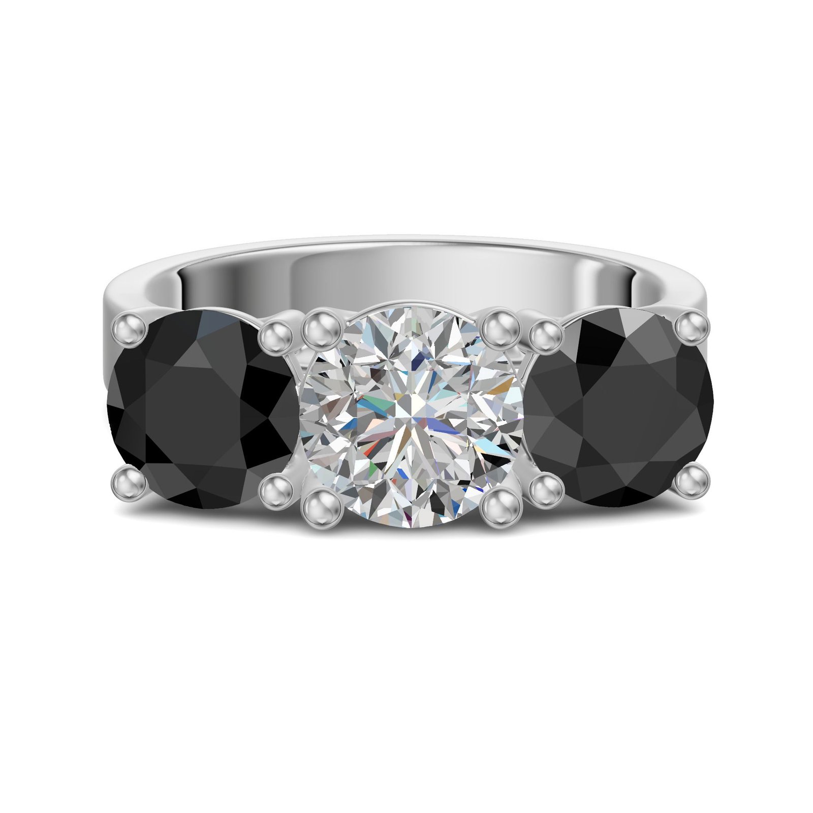 Open Arms Round Cut 1.25 ct Engagement Ring – Midnight –