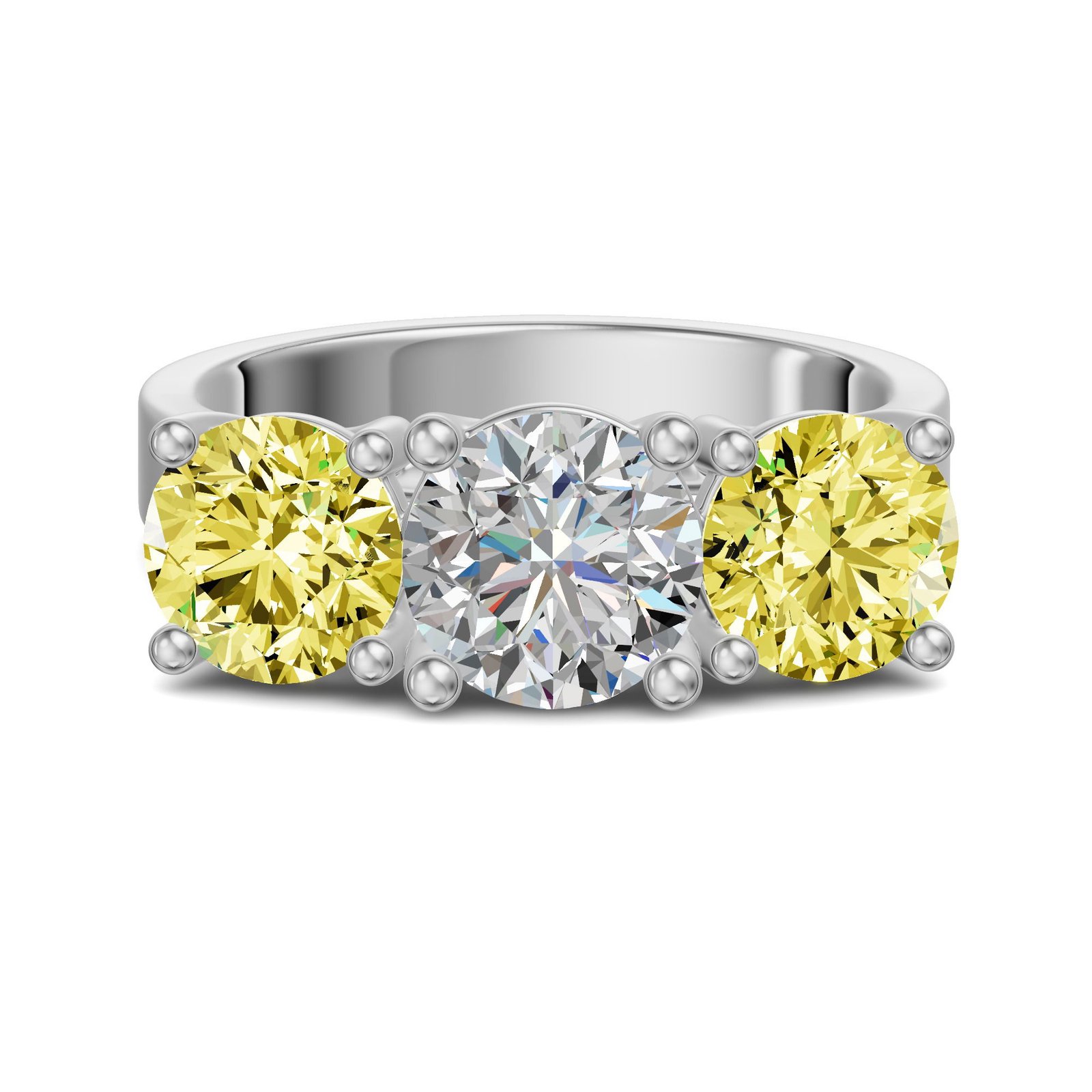 Open Arms Round Cut 1.25 ct Engagement Ring – Canary –
