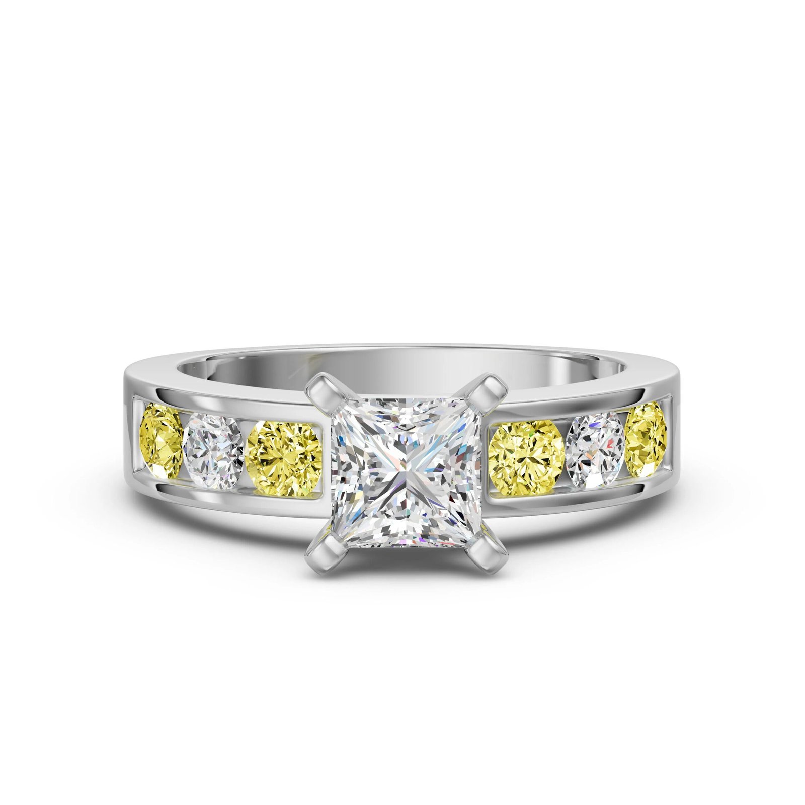 Diamond Diva Princess Cut 0.50 ct Engagement Ring – Canary –