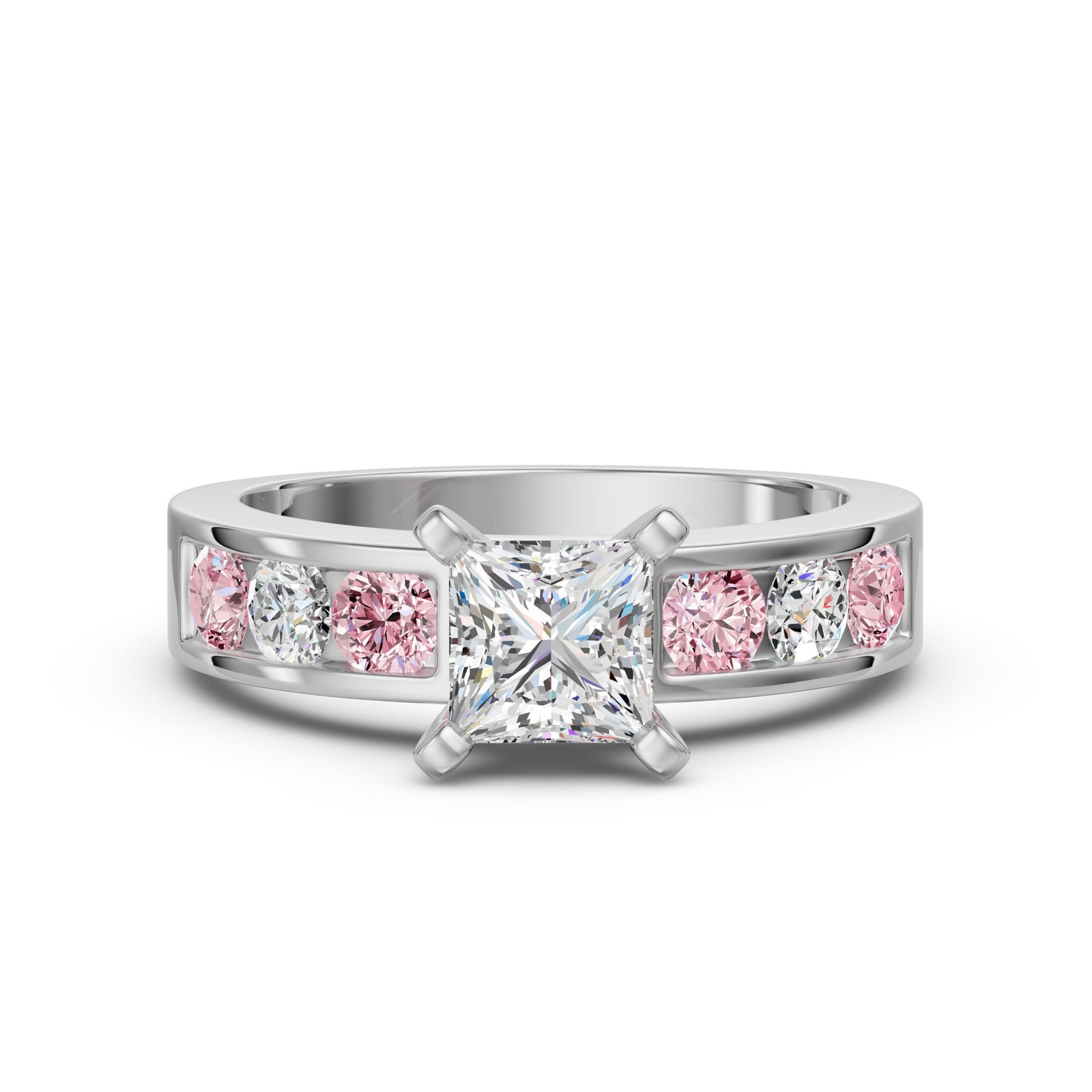 Diamond Diva Princess Cut 0.50 ct Engagement Ring – Rose –