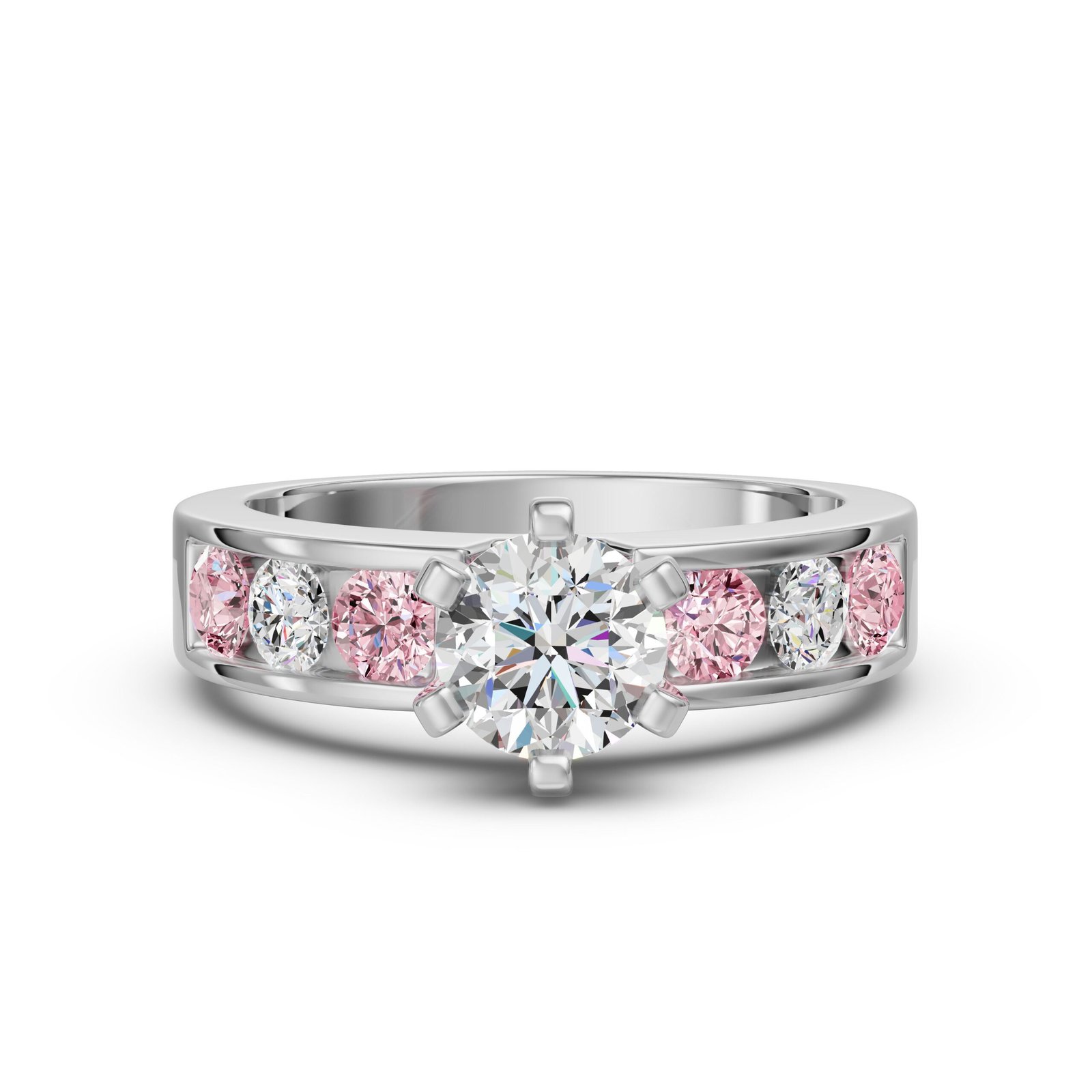 Diamond Diva Round Cut 0.50 ct Engagement Ring – Rose –